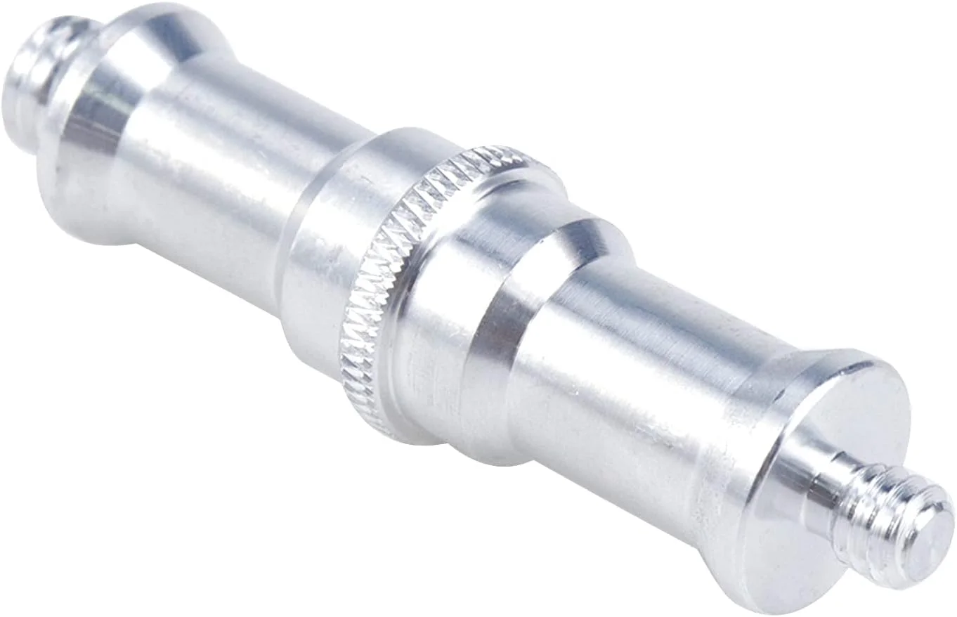 مبدل رزوه ای نر 3/8 اینچ به 1/4 اینچ آلیاژ آلومینیوم برای پایه نور استودیویی، گیرنده فلاش بی سیم - بسته 2 عددی