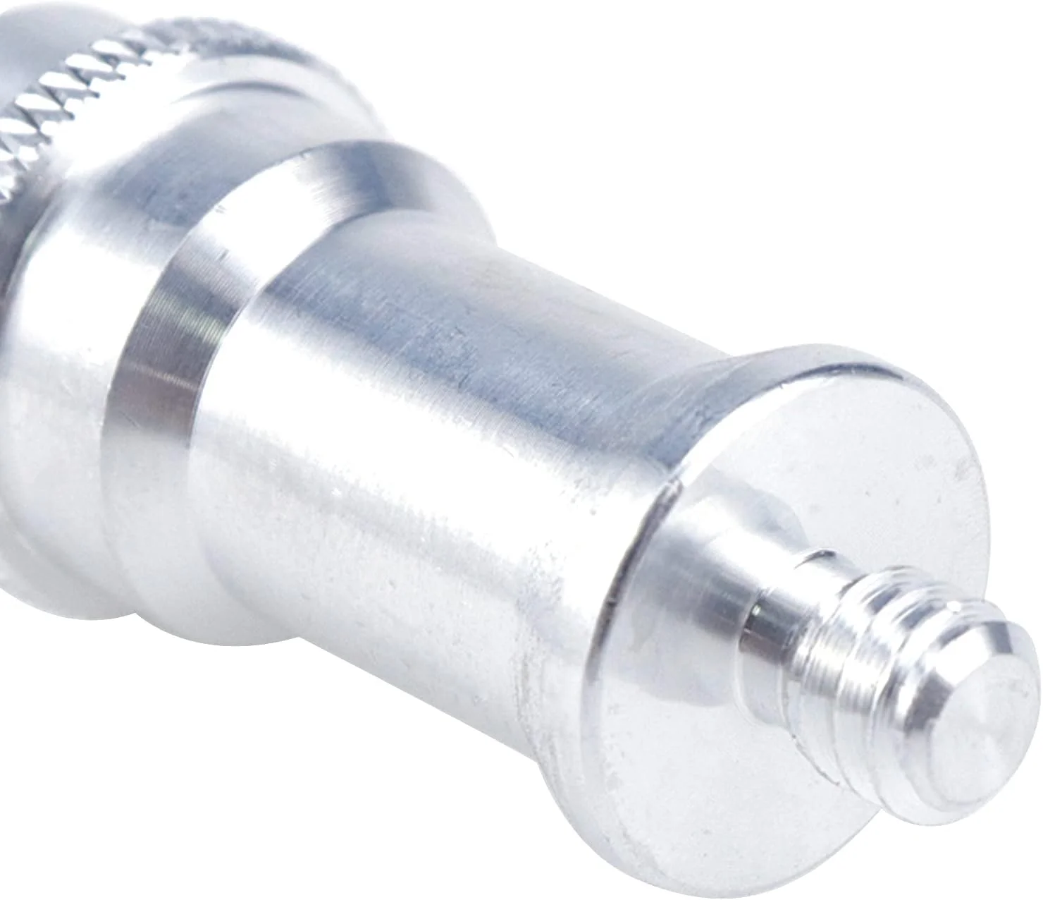 مبدل رزوه ای نر 3/8 اینچ به 1/4 اینچ آلیاژ آلومینیوم برای پایه نور استودیویی، گیرنده فلاش بی سیم - بسته 2 عددی