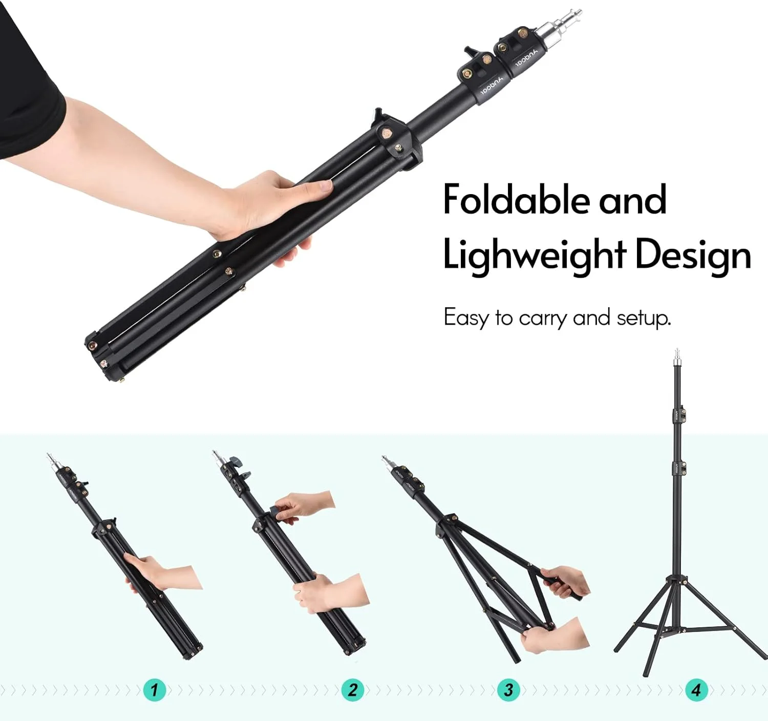 پایه نور فلزی قابل حمل پپیسکی 210 سانتی‌متری، پایه عکاسی سنگین و قابل تنظیم با پیچ 1/4 اینچی برای رفلکتور استودیو، سافت باکس، نور ویدئویی LED، رینگ لایت به همراه هولدر انعطاف پذیر موبایل و ریموت