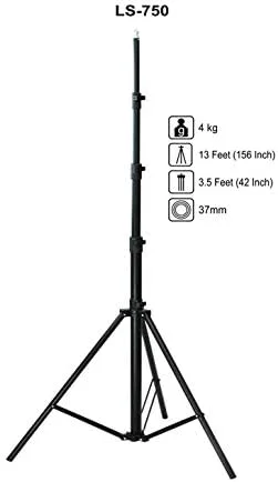 پایه نور هیدرولیک تاشو قابل حمل سونیا LS-750 با ارتفاع 4 متر مناسب برای عکاسی، فیلمبرداری تیک تاک و استودیو (مشکی)