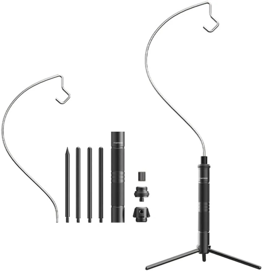 پایه چراغ آلومینیومی سبک وزن جداشدنی، قابل حمل و نصب آسان، نگهدارنده چند منظوره با سه پایه، مناسب برای لوازم جانبی کمپینگ