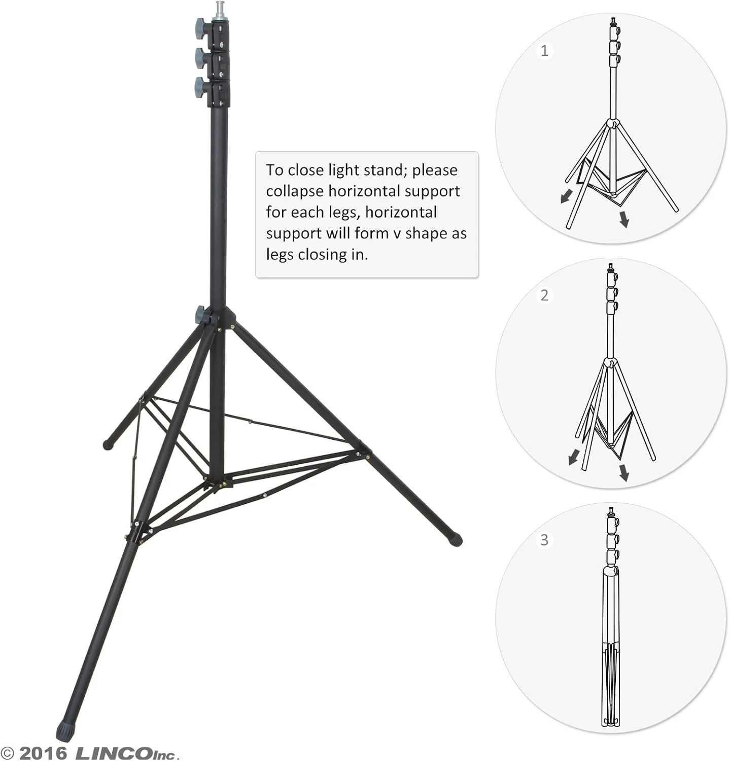 پایه نور سنگین و مقاوم لینکو Zenith 11 فوتی برای تجهیزات نورپردازی استودیویی مدل 89012H - به همراه میله های نگهدارنده اضافی پایه نور سنگین و مقاوم لینکو Zenith 11 فوتی برای تجهیزات نورپردازی استودیویی مدل 89012H - به همراه میله های نگهدارنده اضافی