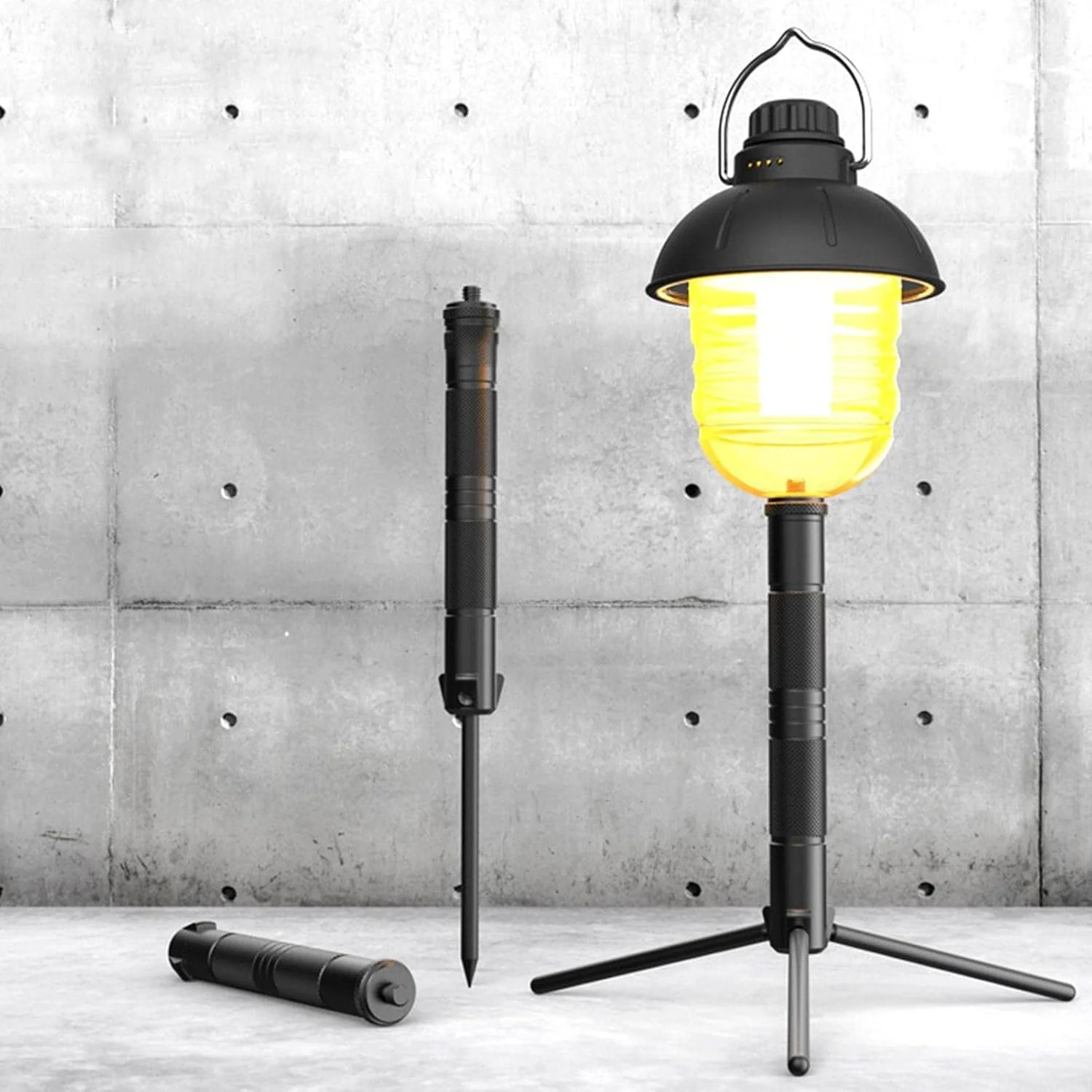 پایه نور | پایه سه پایه عکاسی - نگهدارنده نور سلفی زمینی، براکت پایه چراغ کمپینگ در فضای باز، میله فانوس قابل جابجایی پایه نور | پایه سه پایه عکاسی - نگهدارنده نور سلفی زمینی، براکت پایه چراغ کمپینگ در فضای باز، میله فانوس قابل جابجایی