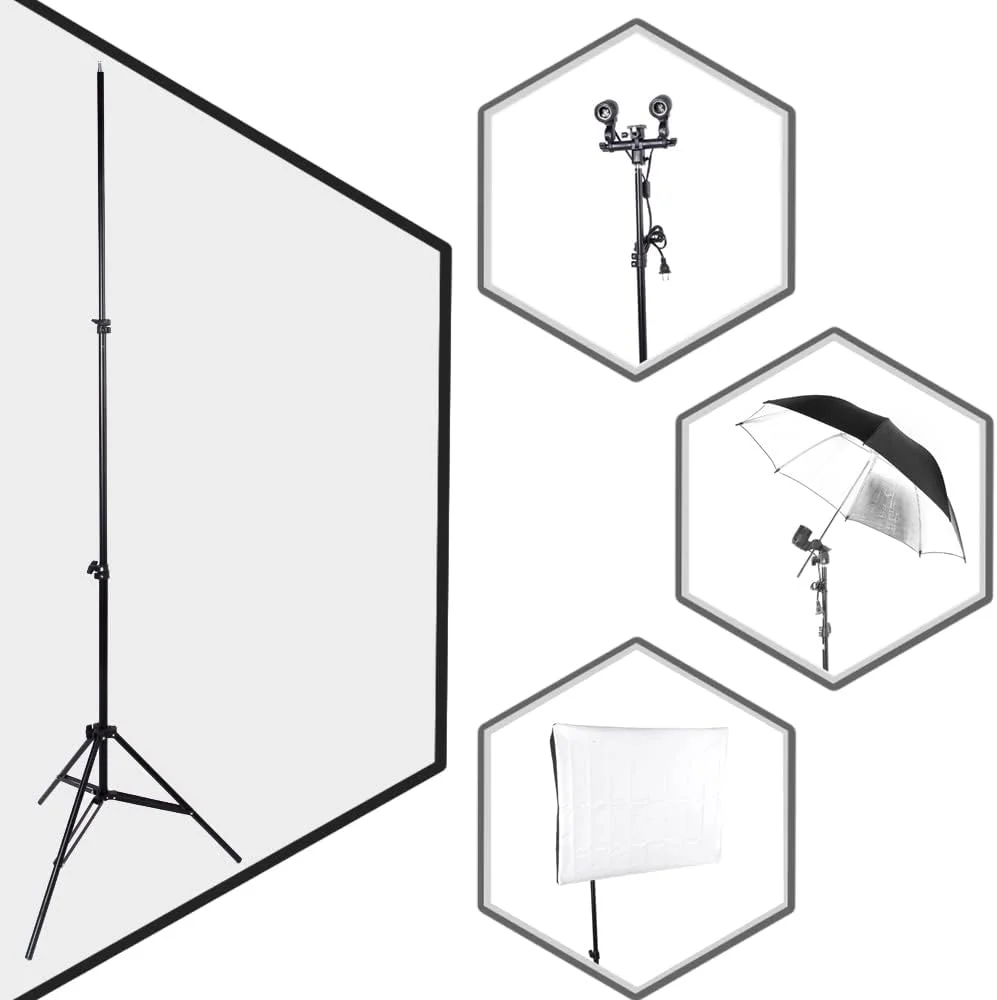 پایه سه پایه نور استودیویی عکاسی اونا 2 متری برای جعبه نور استودیوی عکس دوربین