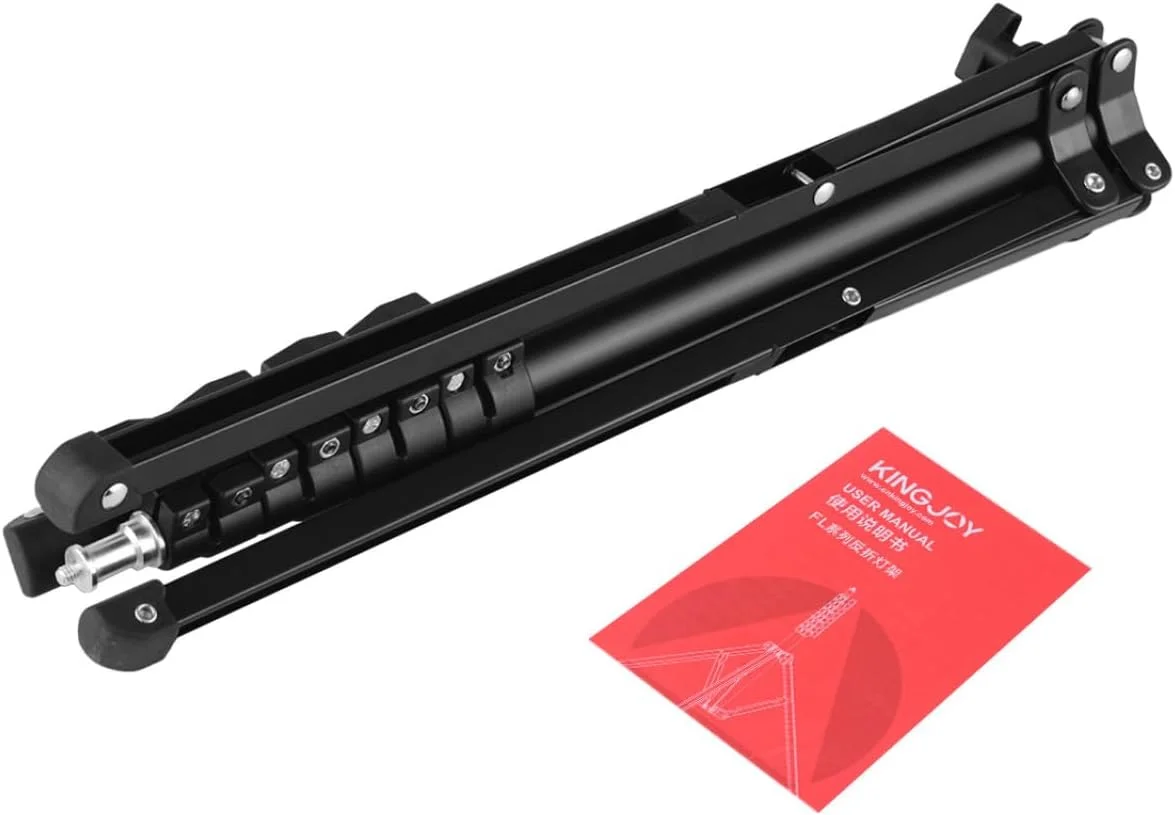 پایه نور فلزی قابل تنظیم Labymos FL2009 با ظرفیت بارگیری 10 کیلوگرم و پیچ 1/4 اینچی، حداکثر ارتفاع 182 سانتی متر، مناسب برای رفلکتور استودیویی، سافت باکس، نور ویدئویی LED و چتر