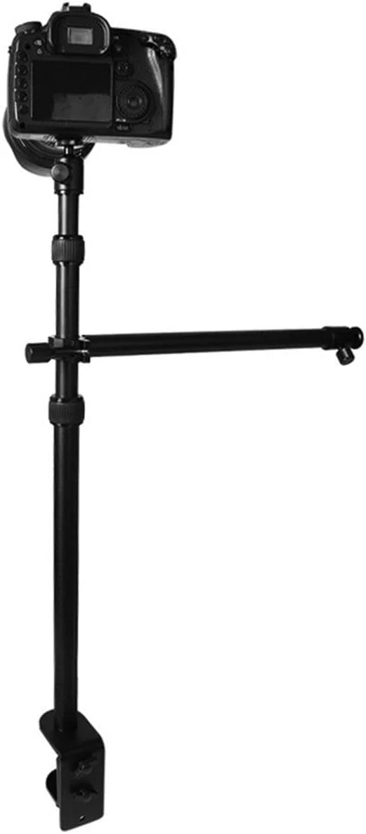 پایه نور بازویی چند منظوره رومیزی، پایه نور یونیورسال با کلاهک اتصال کفشکی، گیره تلفن همراه، پیچ 1/4 اینچی، سازگار با دوربین، نورپردازی عکاسی تلفن همراه و غیره. قابل استفاده برای