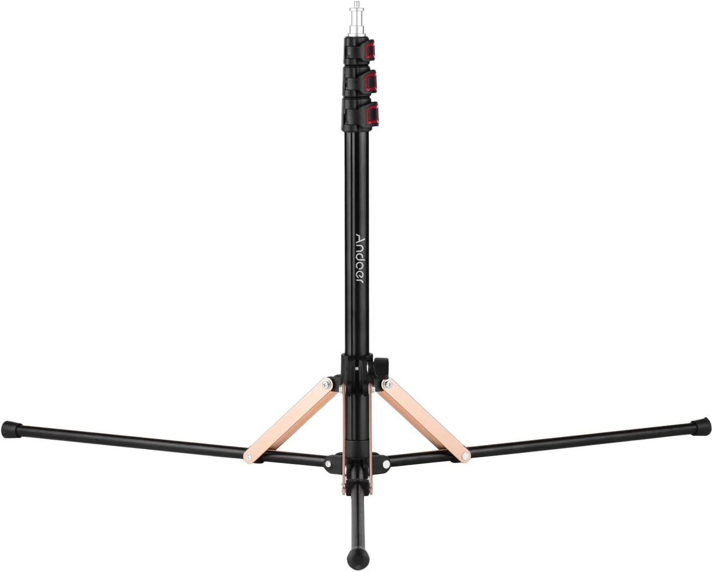 پایه نورپردازی قابل حمل آلیاژ آلومینیوم Labymos 190cm با پایه تاشو معکوس و طراحی قفل های چرخشی 3 قسمتی به همراه پیچ 1/4 اینچی برای رینگ لایت، سافت باکس، فلاش و رفلکتور