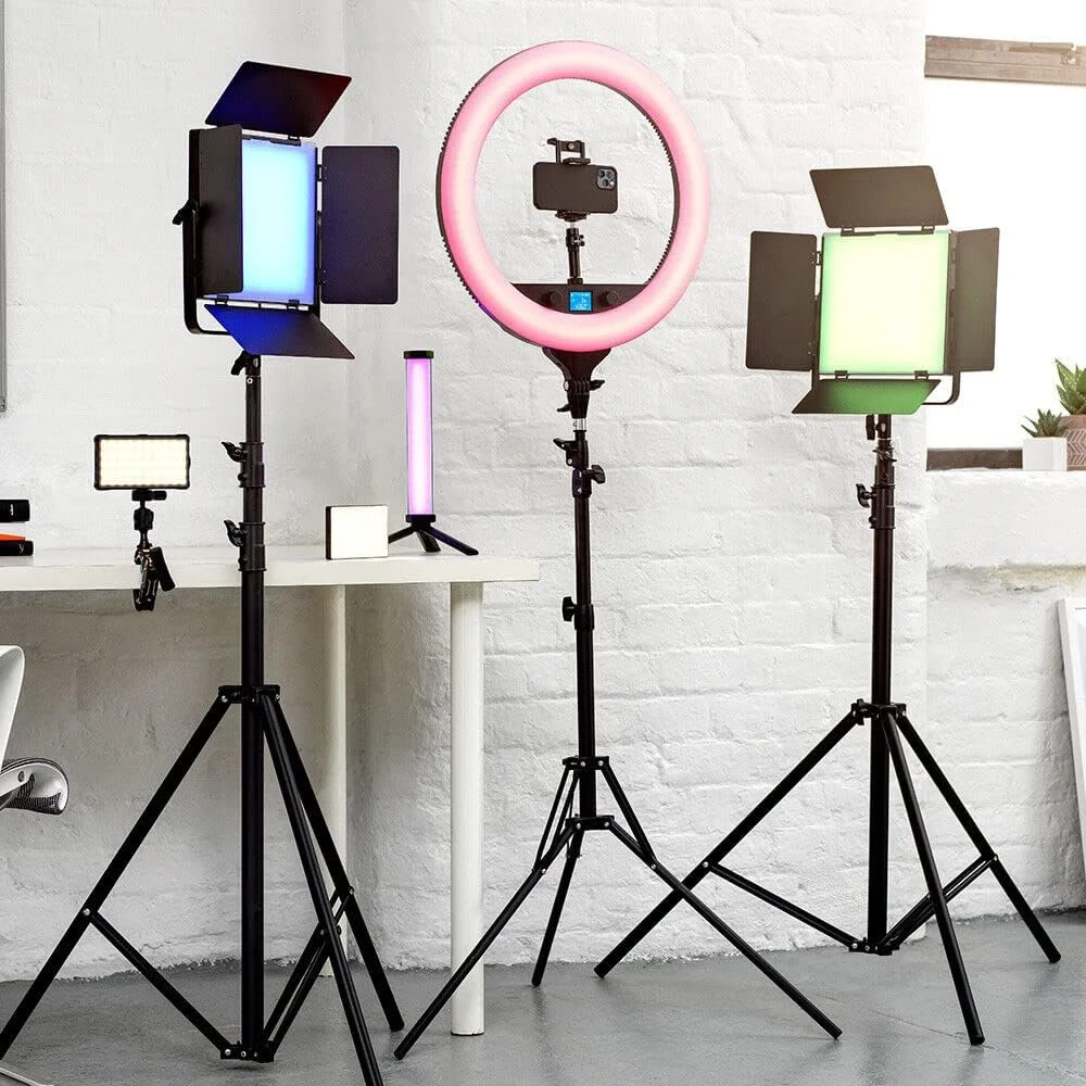 پایه نور آلومینیومی کنرو مدل KSLX104 مناسب برای نورهای حلقوی و پنلی عکاسی، قابل حمل و تاشو، مناسب استودیو و فضای باز، حداکثر تحمل وزن 4 کیلوگرم پایه نور آلومینیومی کنرو مدل KSLX104 مناسب برای نورهای حلقوی و پنلی عکاسی، قابل حمل و تاشو، مناسب استودیو و فضای باز، حداکثر تحمل وزن 4 کیلوگرم