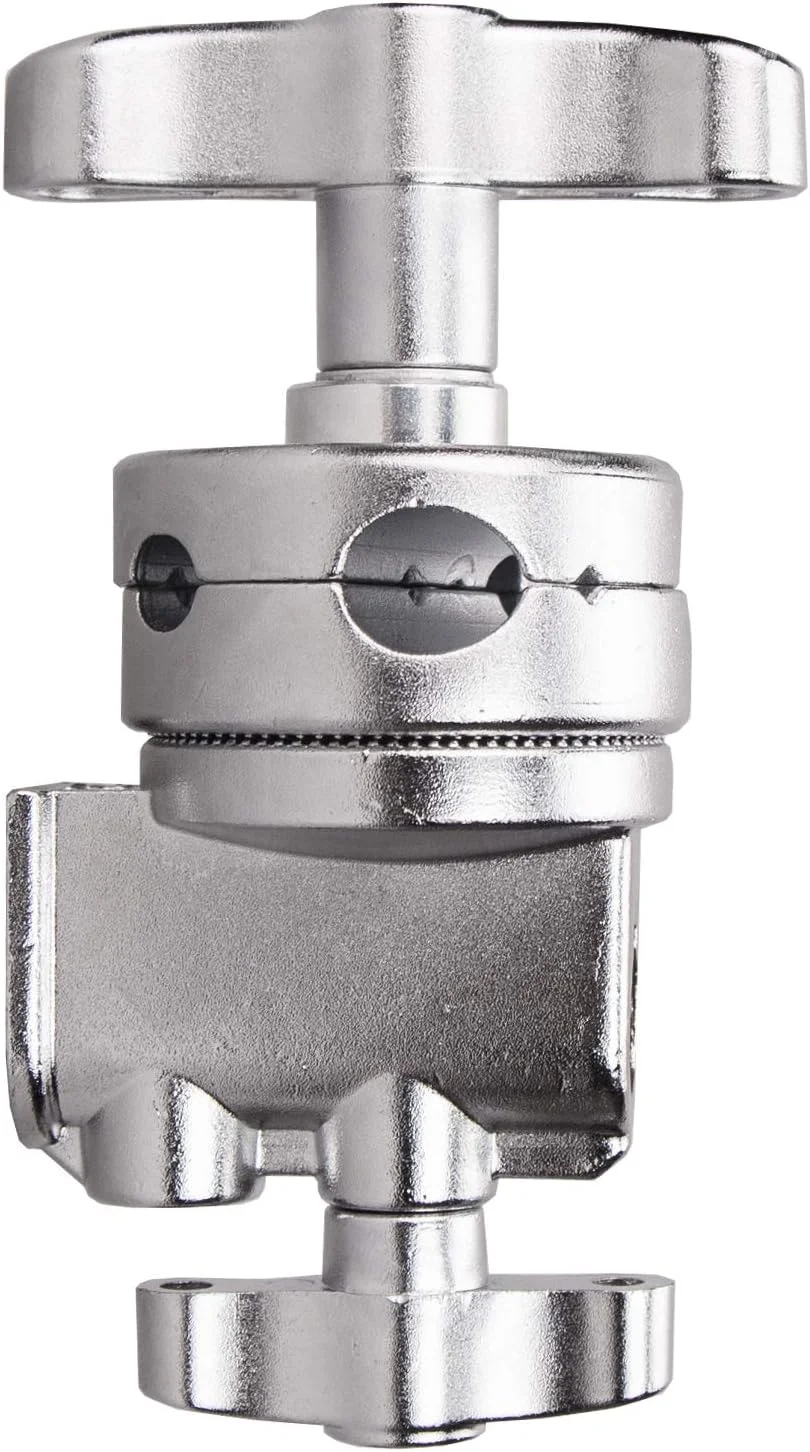 سر گیره چند منظوره سنگین برای پایه نور، بازوی بوم و لوازم جانبی، قطر 2.5 اینچ کروم سر گیره چند منظوره سنگین برای پایه نور، بازوی بوم و لوازم جانبی، قطر 2.5 اینچ کروم