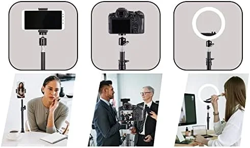 پایه نور رومیزی E-Image TP-1 به همراه سر توپی | پایه نصب رومیزی با پیچ 1/4 اینچی ارتقا یافته | پایه گیره C شکل رومیزی و سر توپی با قابلیت چرخش 360 درجه برای دوربین DSLR / رینگ لایت / نور ویدئو | حداکثر تحمل وزن 3 کیلوگرم