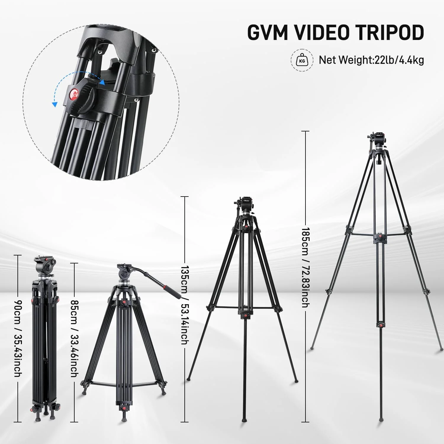 پایه نورپردازی عکاسی GVM S185، پایه سه پایه آلومینیومی قابل تنظیم 1.7 متری برای بازتابنده ها، سافت باکس ها، چراغ ها، چترها، حداکثر بار 30 کیلوگرم، پشتیبانی از چرخش 360 درجه و عکاسی شیب دار پایه نورپردازی عکاسی GVM S185، پایه سه پایه آلومینیومی قابل تنظیم 1.7 متری برای بازتابنده ها، سافت باکس ها، چراغ ها، چترها، حداکثر بار 30 کیلوگرم، پشتیبانی از چرخش 360 درجه و عکاسی شیب دار