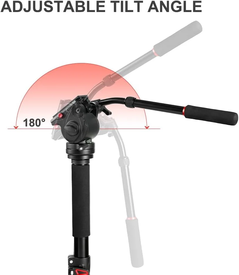 پایه نورپردازی GVM D190، سه پایه آلومینیومی قابل تنظیم 0.74 متری/29 اینچی برای بازتابنده ها، سافت باکس ها، چراغ ها، چترها، حداکثر بار 15 کیلوگرم، پشتیبانی از چرخش 360 درجه و عکاسی شیب دار