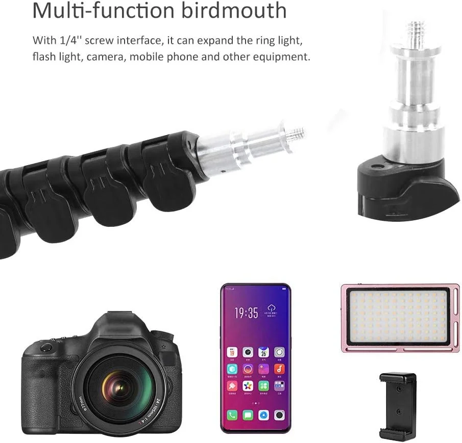 پایه نور آلومینیومی GOWENIC، 5 قسمتی قابل تنظیم از 46.5 سانتی‌متر تا 180 سانتی‌متر، سه‌پایه نور استودیویی عکاسی برای بازتابنده‌ها، فلاش، دوربین، چترها با ظرفیت بارگیری 8 کیلوگرم