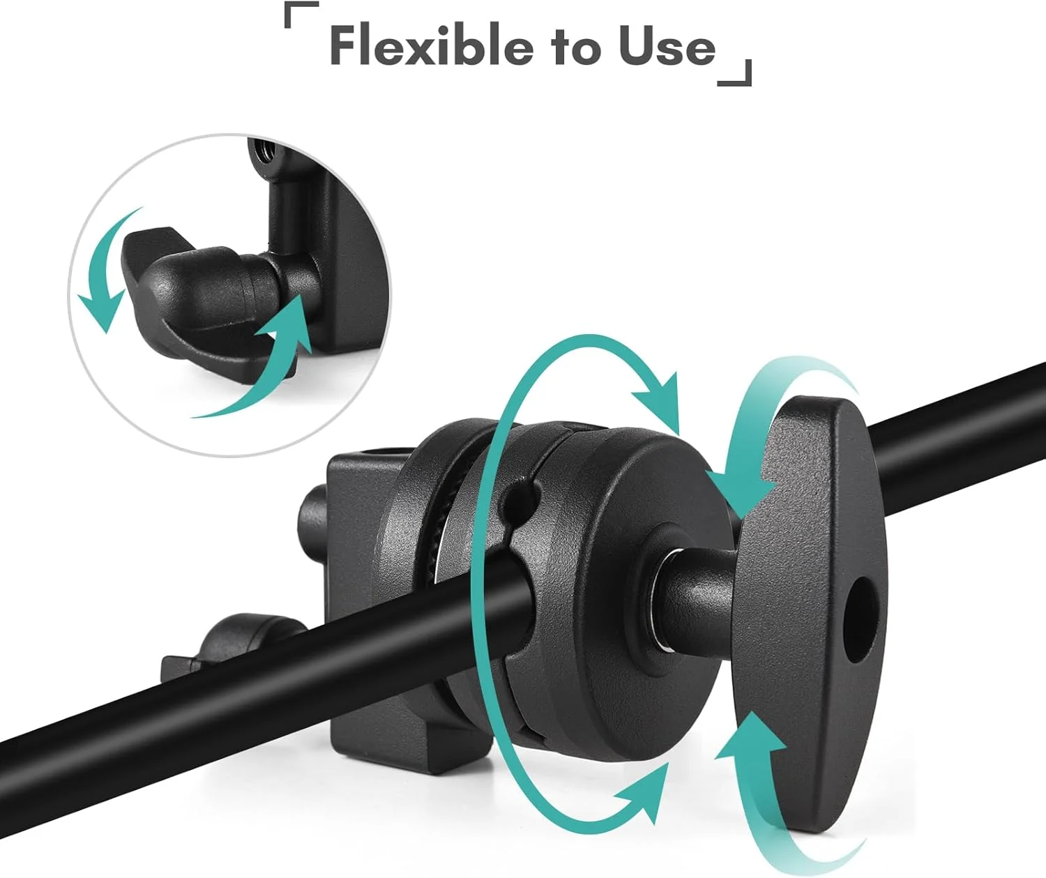 آداپتور نصب پایه نور چند منظوره سنگین با نگهدارنده سر چرخان برای بازوی بوم توسعه دهنده لوازم جانبی عکاسی 4 سوراخ