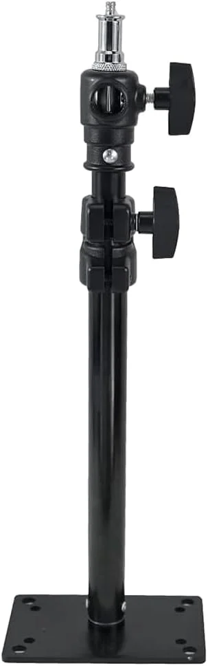 پایه نگهدارنده دیواری سقفی دوربین با ارتفاع 36 تا 55 سانتی متر به همراه آداپتور یونیورسال 1/4 اینچ به 3/8 اینچ، بازوی عکاسی برای نور ویدئویی استودیویی، فلاش، رینگ لایت، رفلکتور