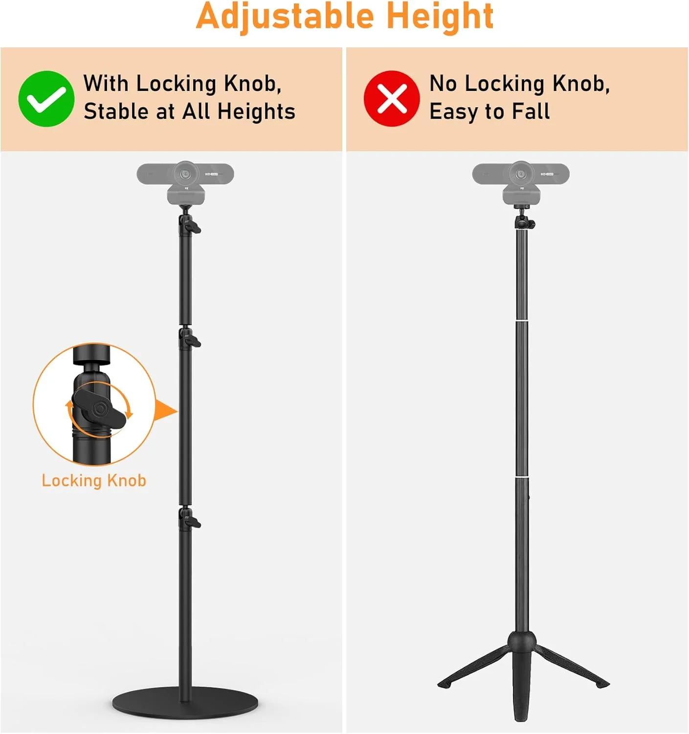 پایه رومیزی دوربین با پایه گرد، پایه مونوپاد نورپردازی آلومینیومی انعطاف پذیر با هولدر گوشی با پیچ 1/4، 3/8 و 5/8 اینچ برای دوربین DSLR، نور، وب کم، پخش زنده و ولاگ پایه رومیزی دوربین با پایه گرد، پایه مونوپاد نورپردازی آلومینیومی انعطاف پذیر با هولدر گوشی با پیچ 1/4، 3/8 و 5/8 اینچ برای دوربین DSLR، نور، وب کم، پخش زنده و ولاگ