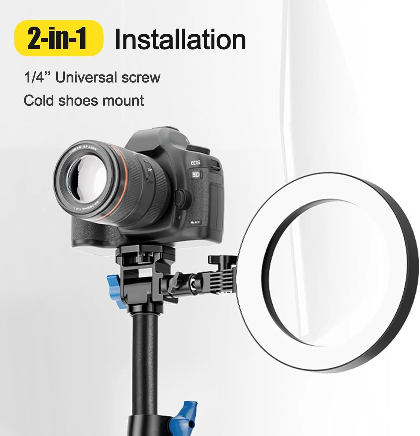 پایه نور عکاسی، پایه سه پایه نورپردازی عکس 7 فوتی برای نور حلقه ای ال ای دی، پایه نور استودیویی ویدئویی برای فلاش استروب اسپیدلایت