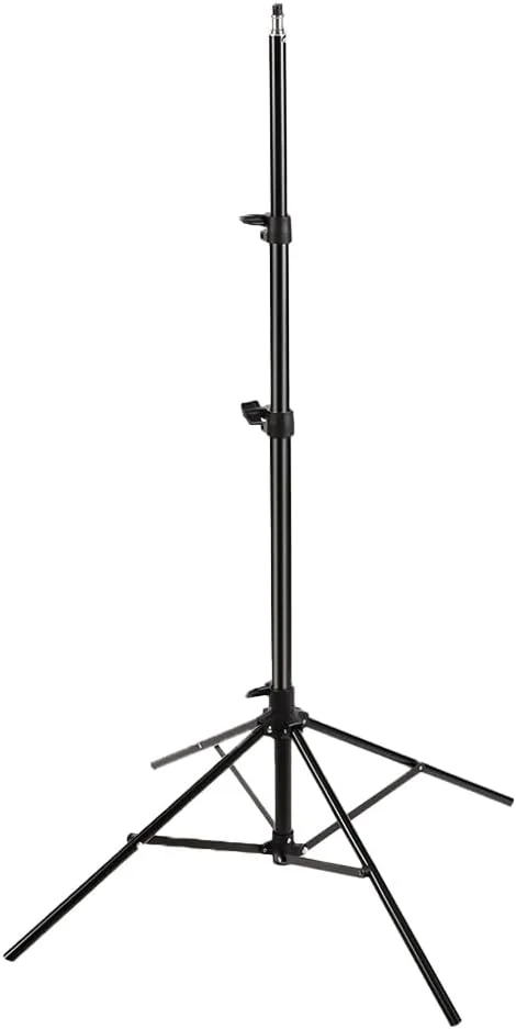پایه نور فلزی 4 پایه Fawoonu 200cm78.7in، پایه سه پایه قابل تنظیم عکاسی با پیچ 1/4 اینچی برای رفلکتور استودیویی، سافت باکس، نور ویدئویی LED، نور حلقه ای و لوازم جانبی عکاسی
