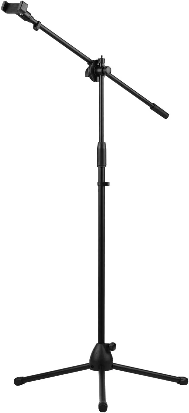 پایه نور 140 سانتی متری Fawoonu با ارتفاع قابل تنظیم، سه پایه بادوام آلیاژ آلومینیوم به همراه نگهدارنده تلفن همراه، حداکثر ظرفیت 2 کیلوگرم، مناسب برای پخش زنده، فیلمبرداری و عکاسی