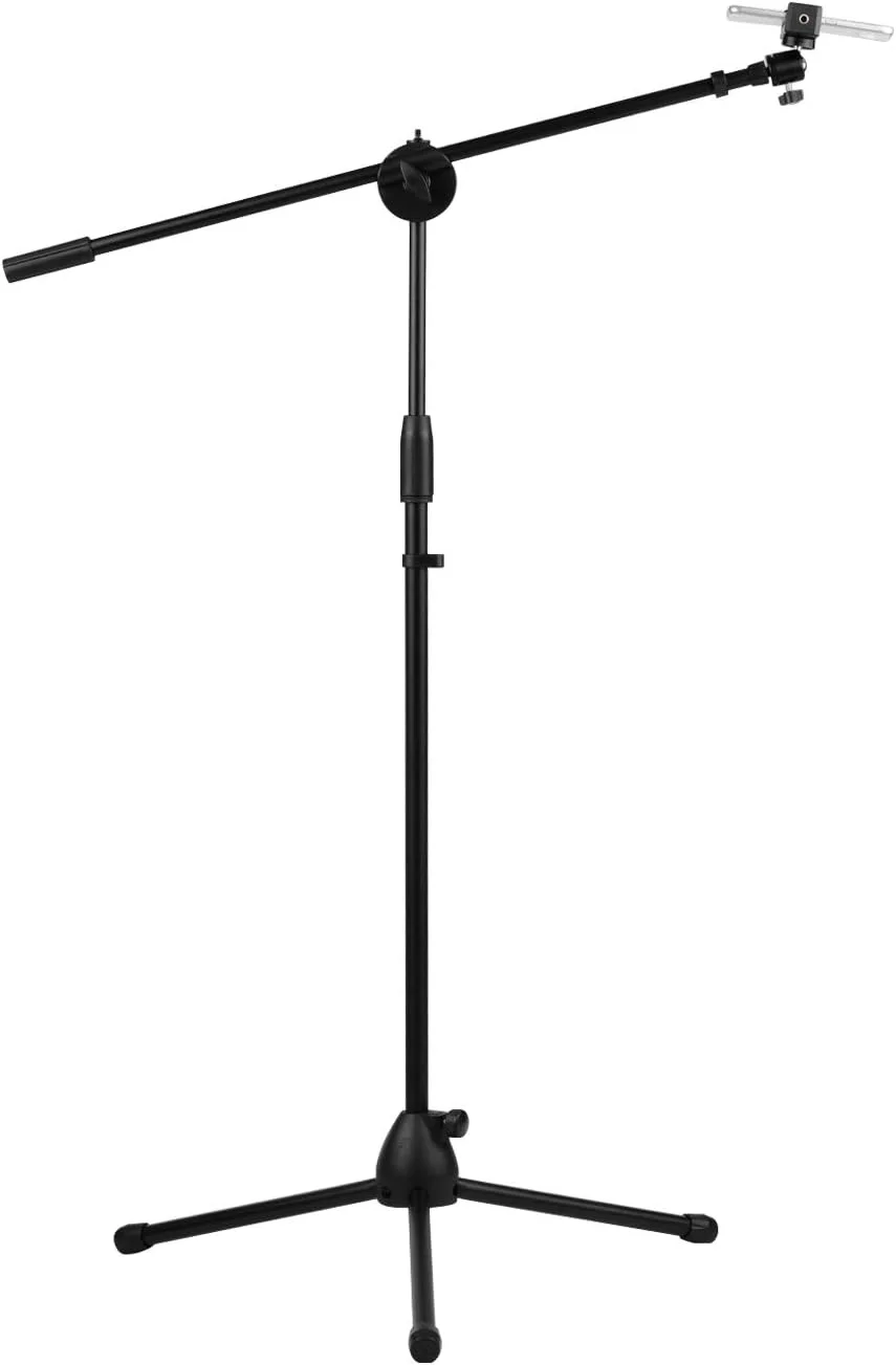 پایه نور 140 سانتی متری Fawoonu با ارتفاع قابل تنظیم، سه پایه بادوام آلیاژ آلومینیوم به همراه نگهدارنده تلفن همراه، حداکثر ظرفیت 2 کیلوگرم، مناسب برای پخش زنده، فیلمبرداری و عکاسی