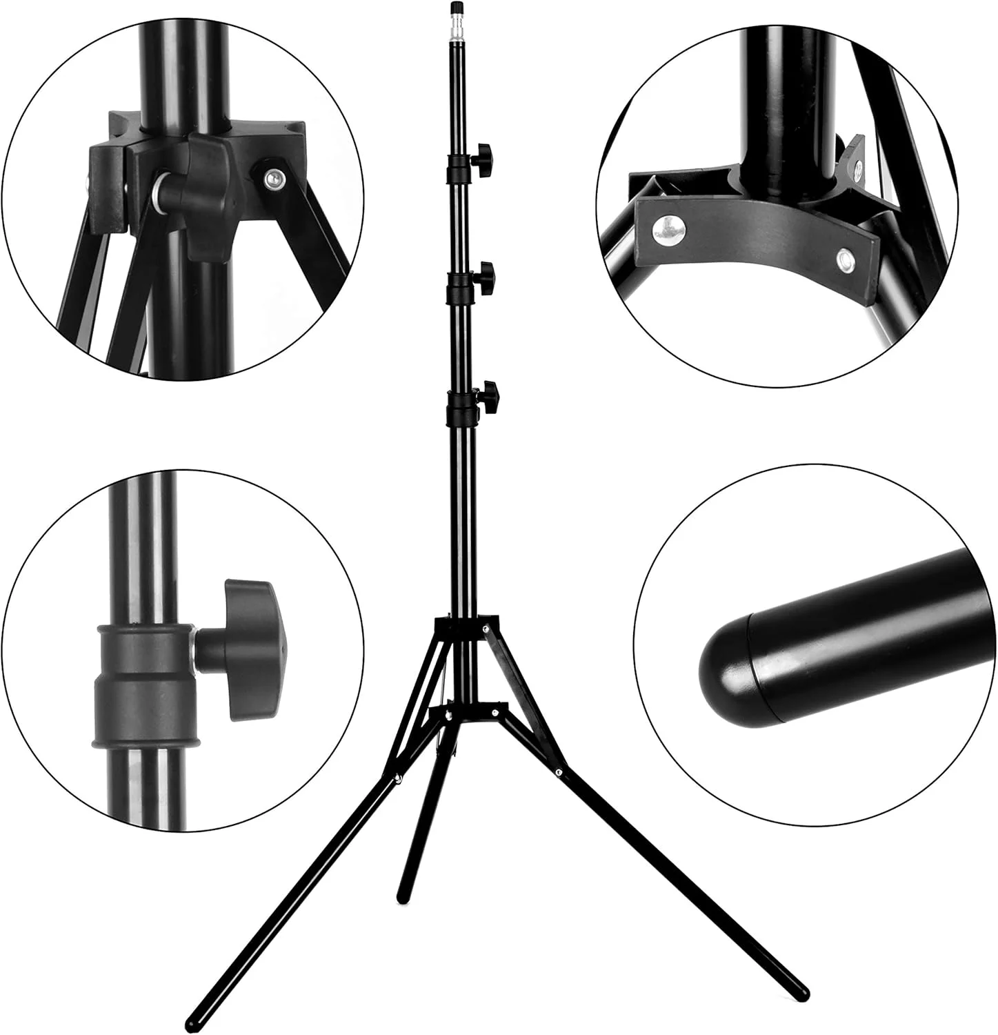 پایه نور مسافرتی ایمارت برای عکاسی، پایه نور سه پایه تاشو معکوس جمع و جور 6 فوتی، سبک وزن مناسب برای فلاش دوربین، رینگ لایت، بازتابنده عکس، چتر، پایه نور ویدئویی استودیویی