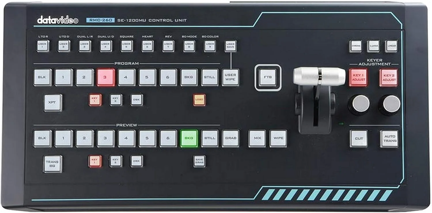 میکسر تصویر 6 ورودی Datavideo SE-1200MU به همراه کنترلر RMC-260