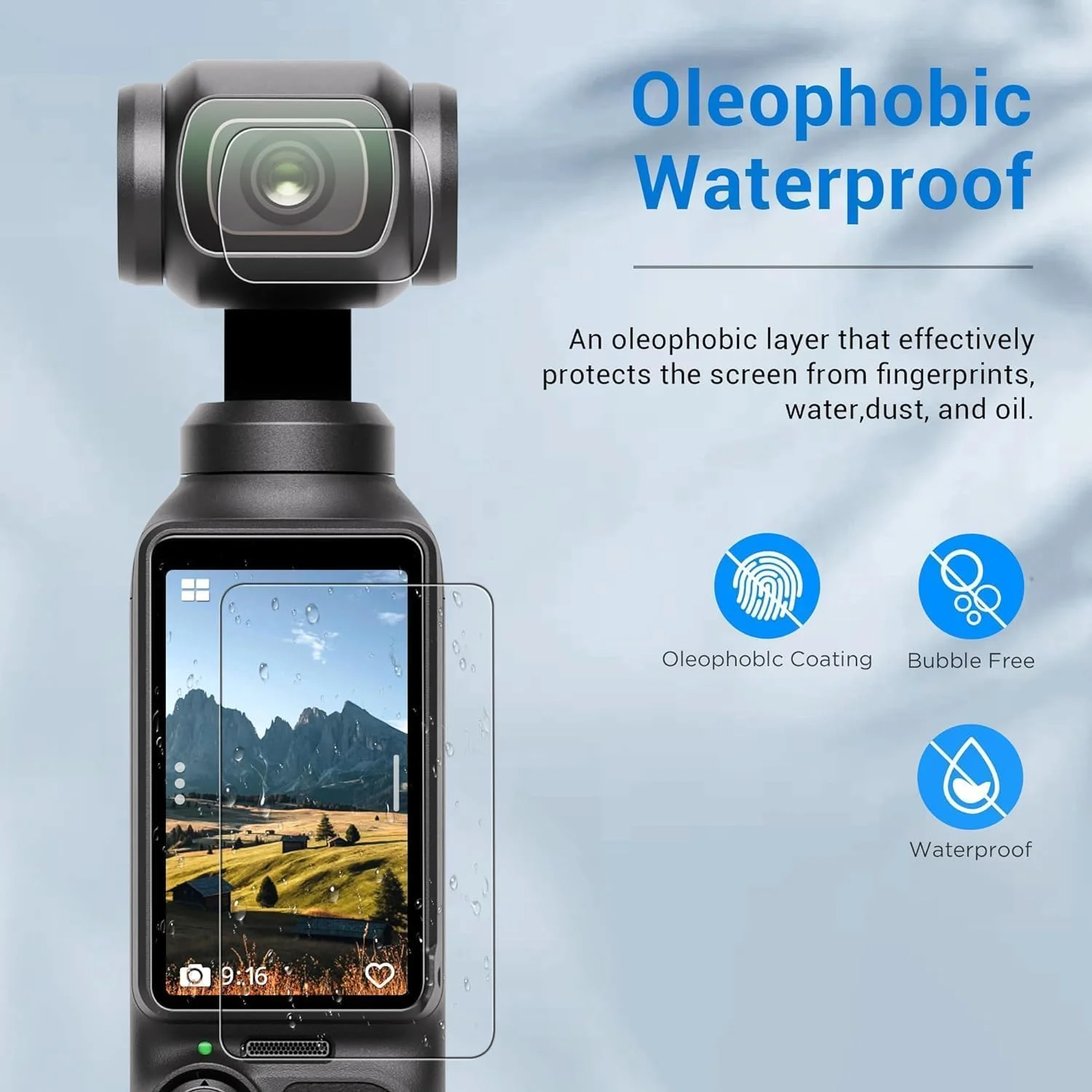 [2 ست 4 عددی] محافظ صفحه نمایش T Tersely برای DJI Osmo Pocket 3، محافظ صفحه نمایش شیشه ای حرارت دیده برای لنز دوربین جلو + فیلم برای DJI Osmo Pocket3 (عرضه شده در سال 2023)