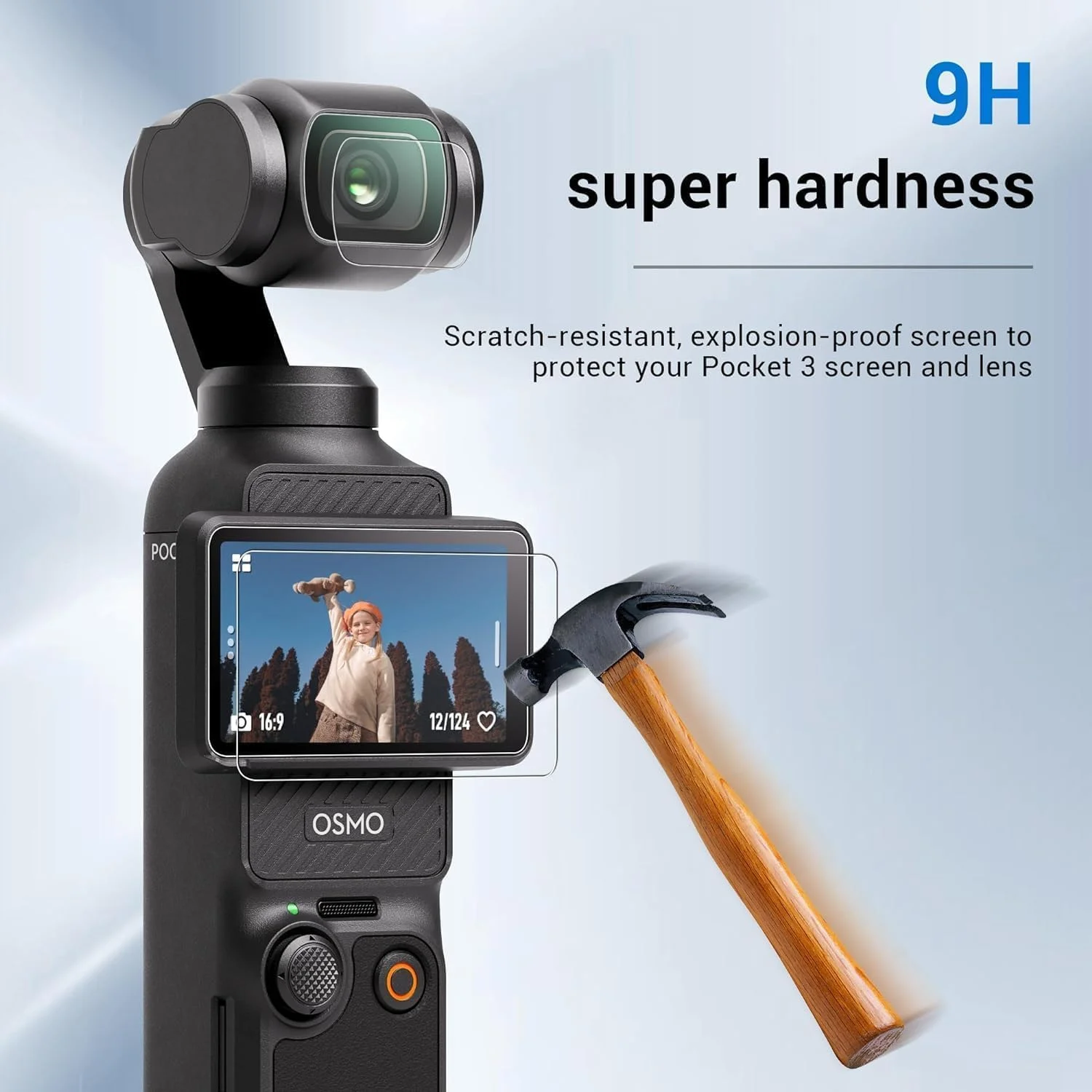 [2 ست 4 عددی] محافظ صفحه نمایش T Tersely برای DJI Osmo Pocket 3، محافظ صفحه نمایش شیشه ای حرارت دیده برای لنز دوربین جلو + فیلم برای DJI Osmo Pocket3 (عرضه شده در سال 2023)