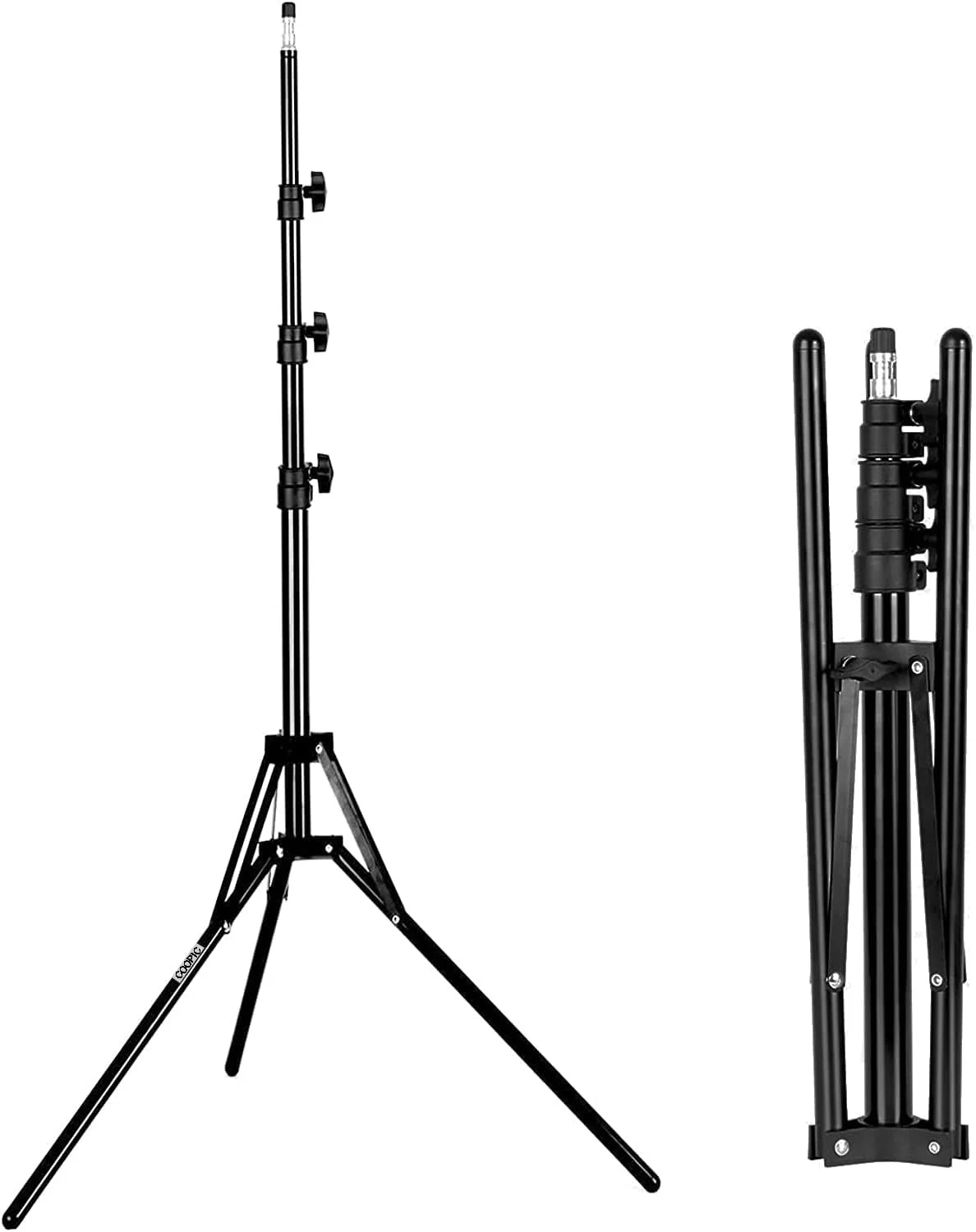 پایه نور آلومینیومی جمع و جور و قابل حمل L-160 با حداکثر ارتفاع 160 سانتی متر، پایه های معکوس، مناسب برای نورپردازی استودیوی عکس و فیلم