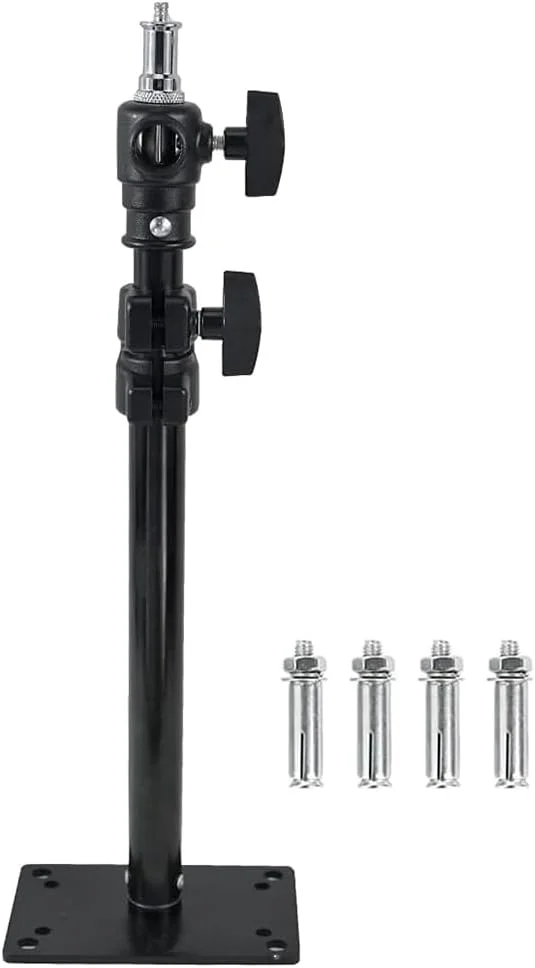 پایه نگهدارنده دیواری سقفی دوربین 36-55 سانتی متر با آداپتور یونیورسال 1/4 اینچ به 3/8 اینچ، بازوی عکاسی برای نور ویدئویی استودیوی عکس، فلاش، رینگ لایت
