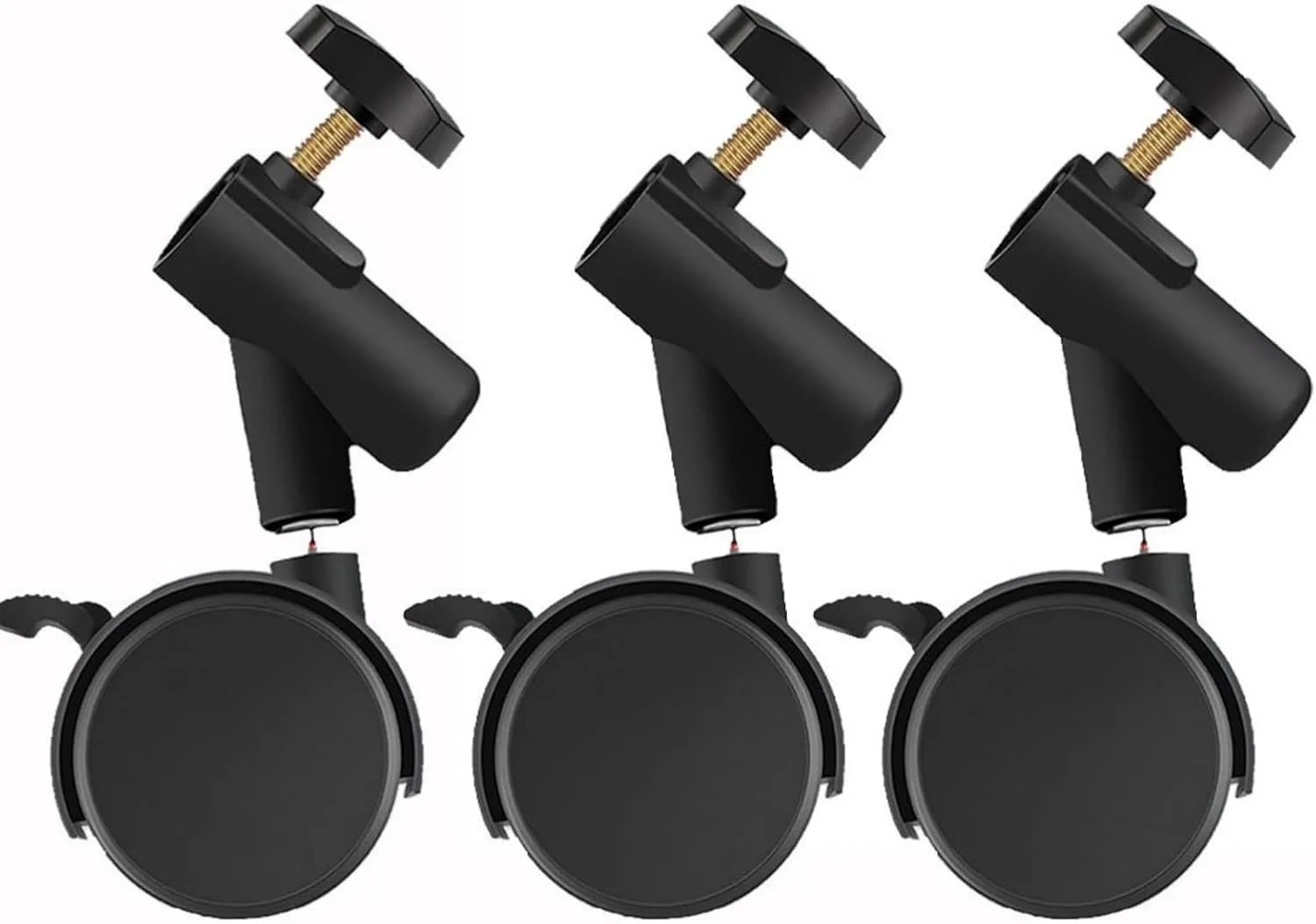 مجموعه 3 عددی چرخ های پایه نور عکاسی با ترمز برای عکاسان و فیلمبرداران