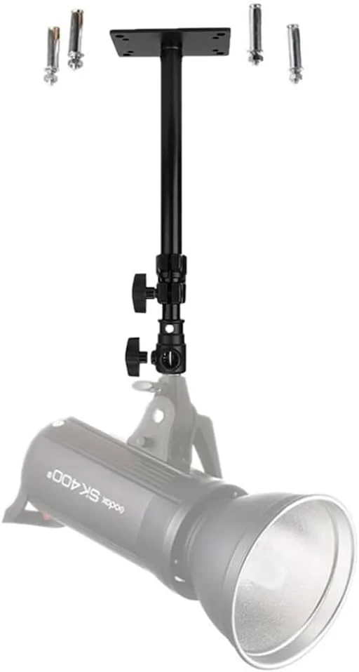 پایه نگهدارنده دیواری سقفی دوربین 36-55 سانتی متر با آداپتور یونیورسال 1/4 اینچ به 3/8 اینچ، بازوی عکاسی برای نور ویدئویی استودیوی عکس، فلاش، رینگ لایت