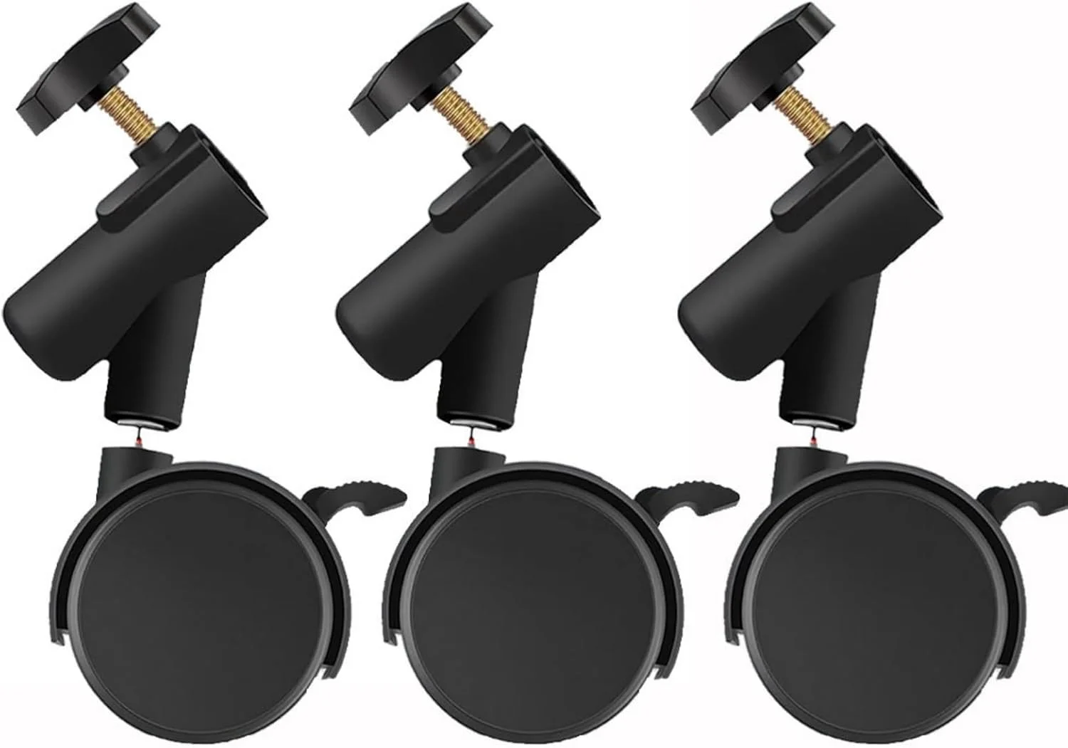 مجموعه 3 عددی چرخ های پایه نور عکاسی با ترمز برای عکاسان و فیلمبرداران