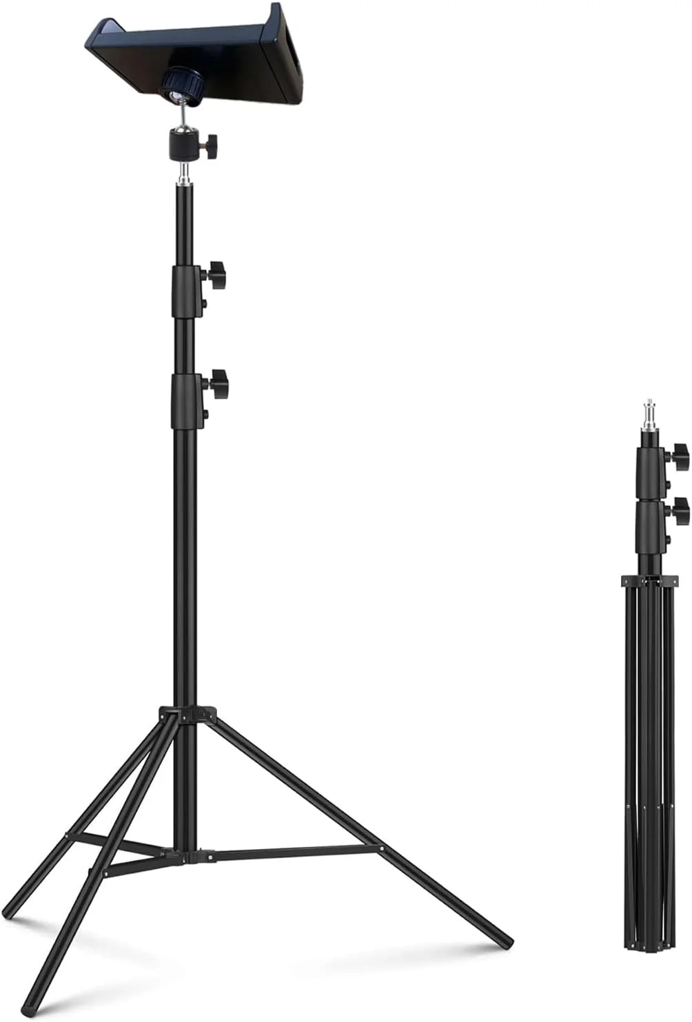 پایه نور سه پایه آلومینیومی عکاسی با کیف، پایه تاشو معکوس، پایه سه پایه قابل حمل، مناسب برای رینگ لایت، دوربین، موبایل و تبلت پایه نور سه پایه آلومینیومی عکاسی با کیف، پایه تاشو معکوس، پایه سه پایه قابل حمل، مناسب برای رینگ لایت، دوربین، موبایل و تبلت