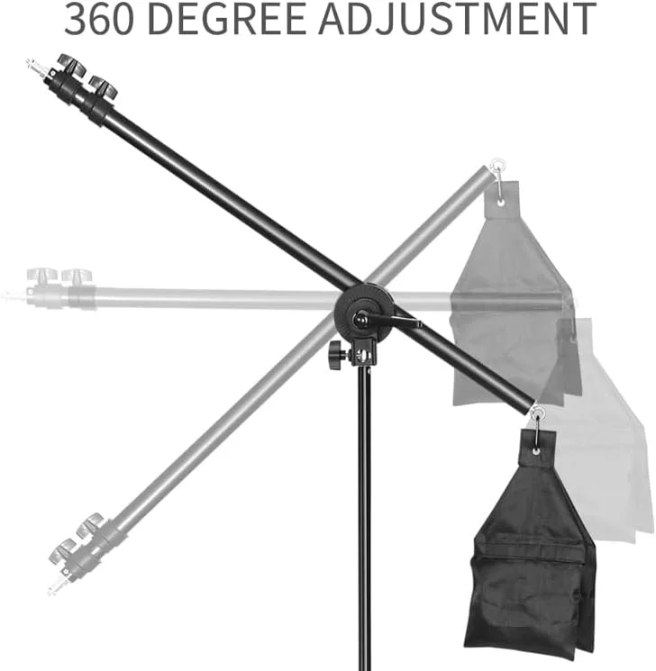بازوی بوم استودیویی AECAM با کیسه شن برای اسپیدلایت/فلاش کوچک/ سافت باکس/ ویدیو LED (همراه با پایه) بازوی بوم استودیویی AECAM با کیسه شن برای اسپیدلایت/فلاش کوچک/ سافت باکس/ ویدیو LED (همراه با پایه)