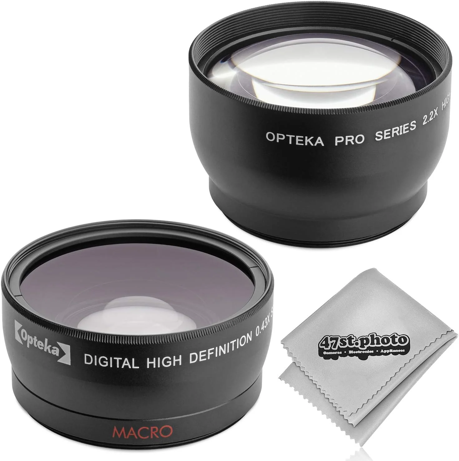 لنز تله فوتو 2.2X و واید انگل 0.43X با کیفیت بالا و قسمت ماکرو 58 میلی متری برای دوربین های کانن Rebel (T5i T4i T3i T3 T2i T2 T1i XTi XT XSi XS SL1) و کانن EOS (1100D 700D 650D 600D 550D 500D 450D 400D 350D)