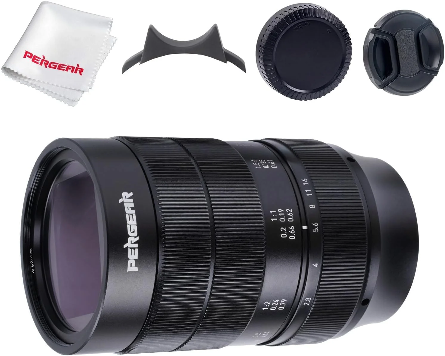 لنز ماکرو PERGEAR 60mm F2.8 با بزرگنمایی 2X، سازگار با دوربین های سونی E-mount مدل های A5000 A5100 A6000 A6100 A6300 A6400 A6500 A6600