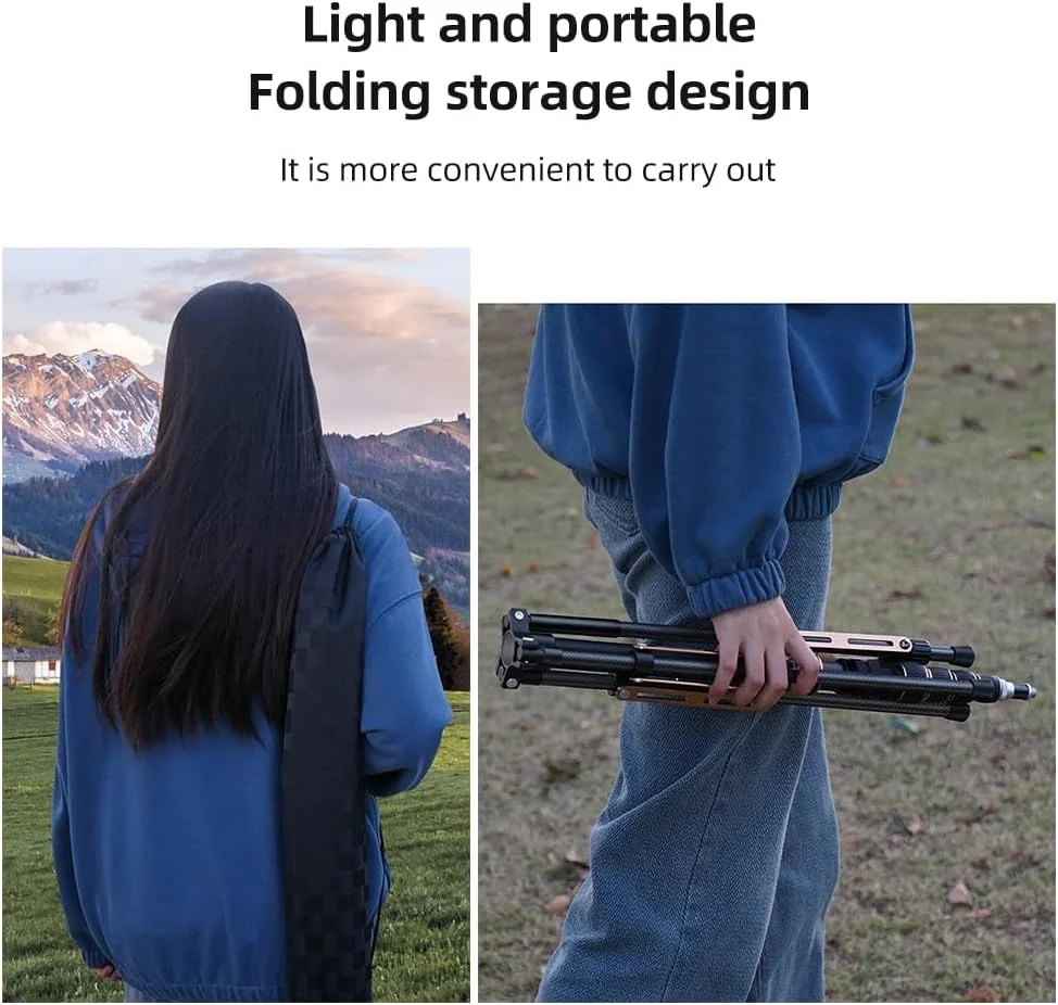 پایه سه پایه قابل حمل Andoer 222cm/87.4in، پایه نور ویدئو فیبر کربنی 5 قسمتی قابل تنظیم با ستون مرکزی جداشدنی پیچ 1/4 اینچ 3/8 اینچ برای نور ویدئویی LED، فلاش، سافت باکس، رفلکتور پایه سه پایه قابل حمل Andoer 222cm/87.4in، پایه نور ویدئو فیبر کربنی 5 قسمتی قابل تنظیم با ستون مرکزی جداشدنی پیچ 1/4 اینچ 3/8 اینچ برای نور ویدئویی LED، فلاش، سافت باکس، رفلکتور