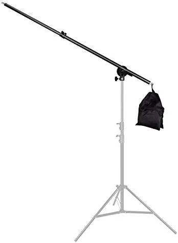 بازوی بوم استودیویی AECAM - پایه نور بالا با کیسه شن برای اسپیدلایت/فلاش استروب کوچک/نور ویدئویی LED/ سافت باکس، اندازه ۷۴-۱۳۵ سانتی متر بازوی بوم استودیویی AECAM - پایه نور بالا با کیسه شن برای اسپیدلایت/فلاش استروب کوچک/نور ویدئویی LED/ سافت باکس، اندازه ۷۴-۱۳۵ سانتی متر