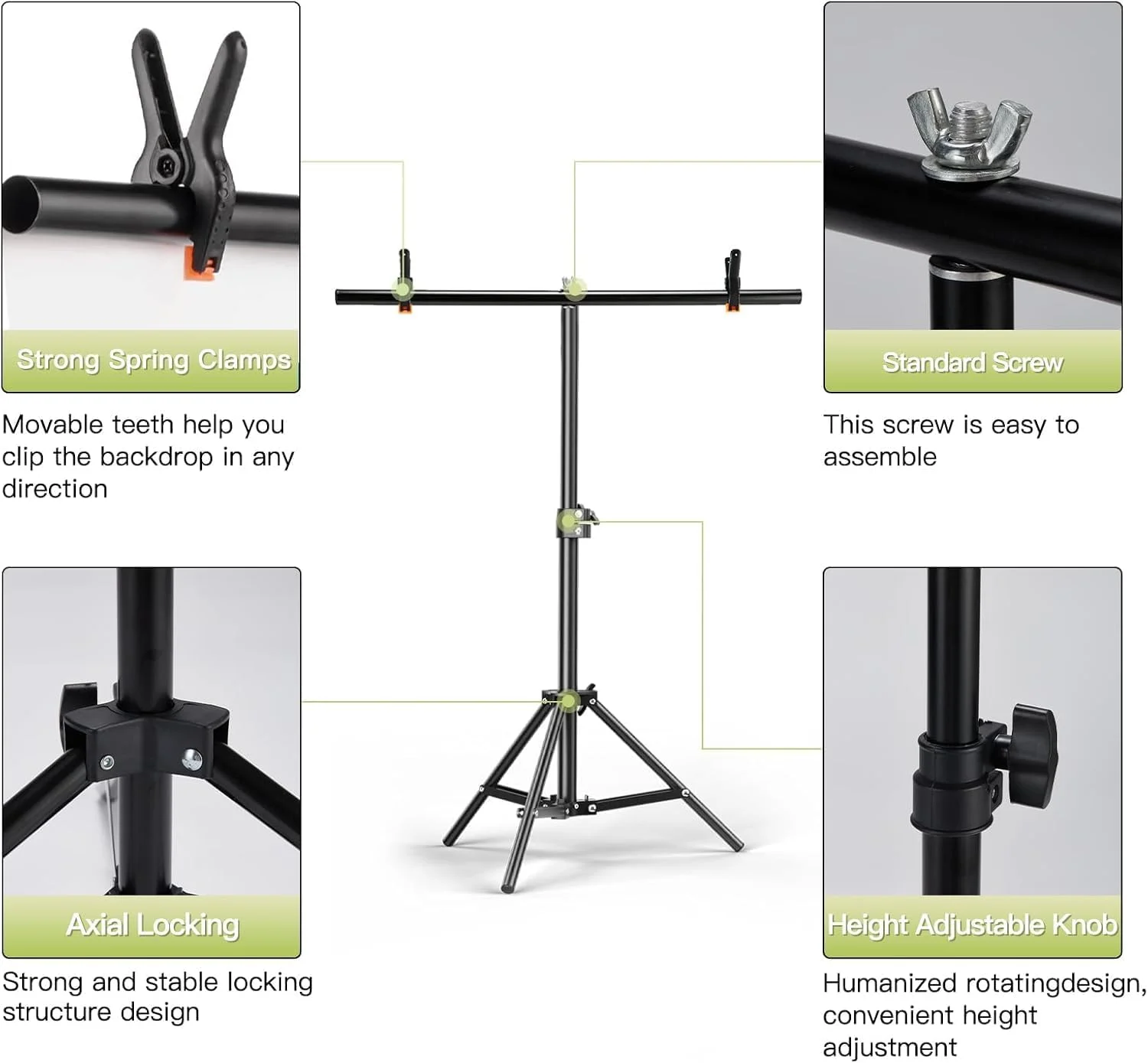 ZUOMIDIE مجموعه 8 عددی کاغذ پس زمینه گرادیانی عکاسی با 16 طرح به همراه پایه T شکل، ضد آب دو طرفه قابل استفاده مجدد 34x22 اینچ، پس زمینه رومیزی موراندی برای عکاسی مواد غذایی، جواهرات، شیرینی و لوازم آرایشی