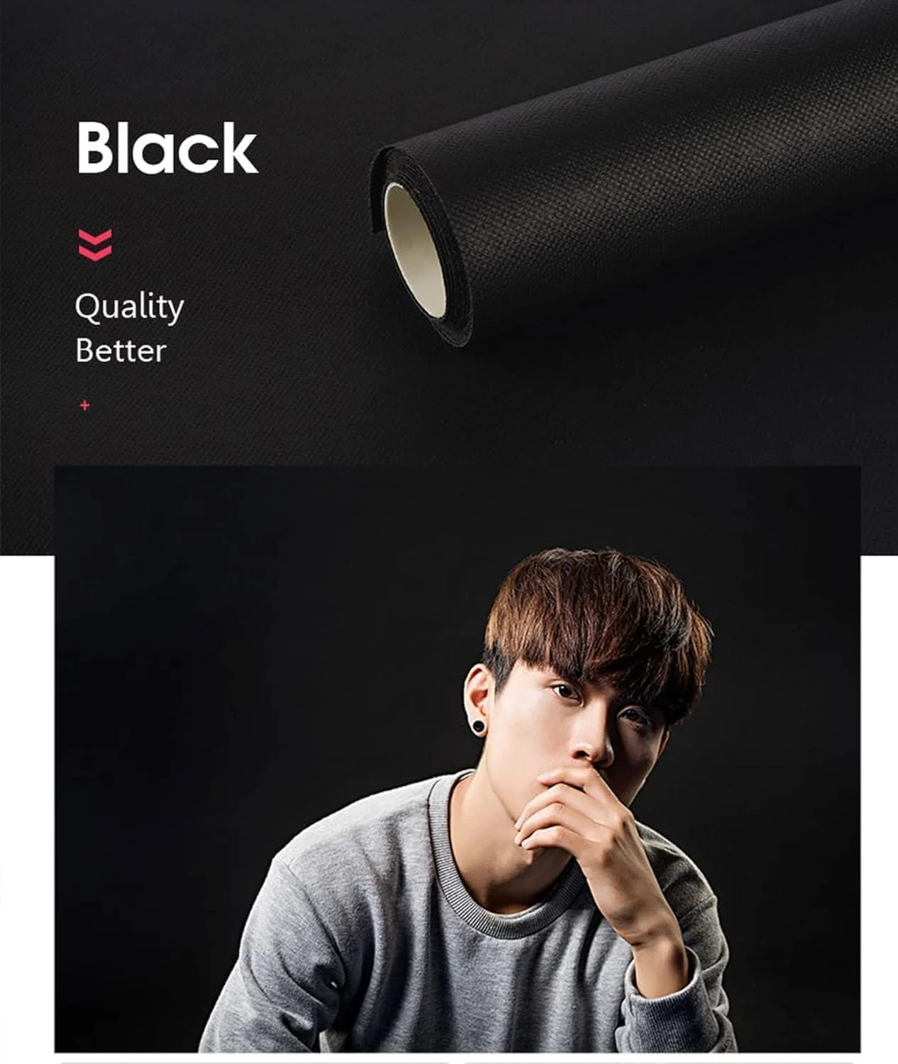 پرده پس زمینه عکاسی مشکی پادوم 3x6 متری، پس زمینه رنگ ثابت، استودیوی عکس، صفحه نمایش تاشو با تراکم بالا برای عکاسی و فیلمبرداری، (پارچه غیر براق و بازتابنده) پرده پس زمینه عکاسی مشکی پادوم 3x6 متری، پس زمینه رنگ ثابت، استودیوی عکس، صفحه نمایش تاشو با تراکم بالا برای عکاسی و فیلمبرداری، (پارچه غیر براق و بازتابنده)