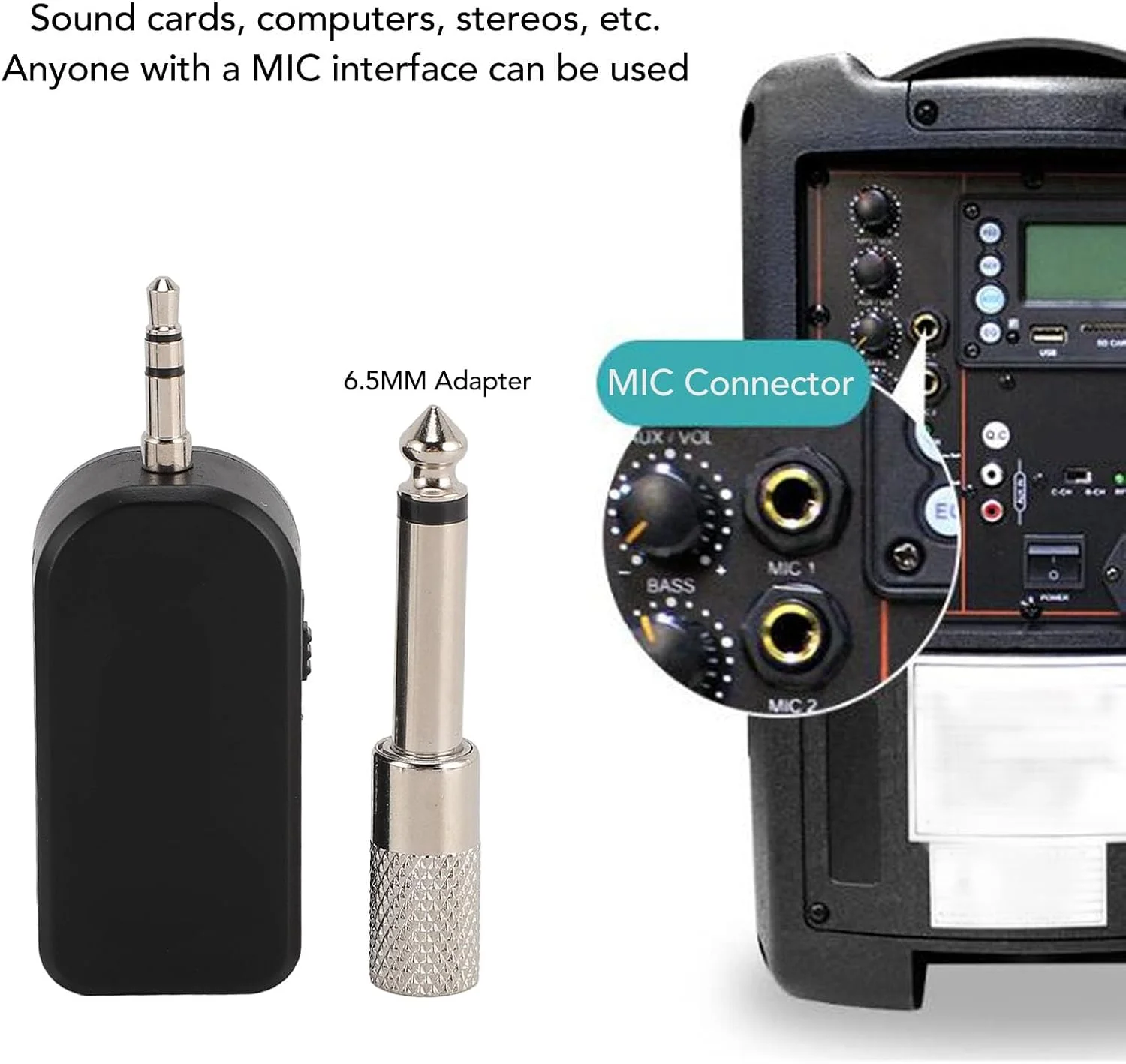 میکروفون فلوت بی‌سیم با چرخش 360 درجه، مواد با استحکام بالا و پاسخگویی چند جهته برای اجرای ساز، فناوری 2.4G، برای گیتار، ویولن و آکاردئون