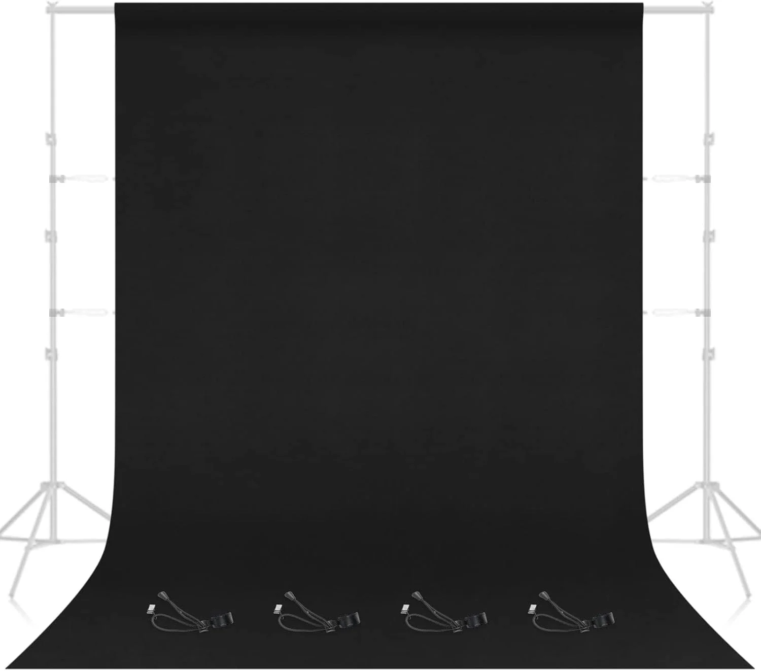 پرده پس زمینه مشکی EMART، 1.8x2.8 متر، صفحه پس زمینه عکس برای عکاسی، پرده پس زمینه مهمانی، پارچه پلی استر برای استودیو فیلمبرداری و عکاسی پرتره