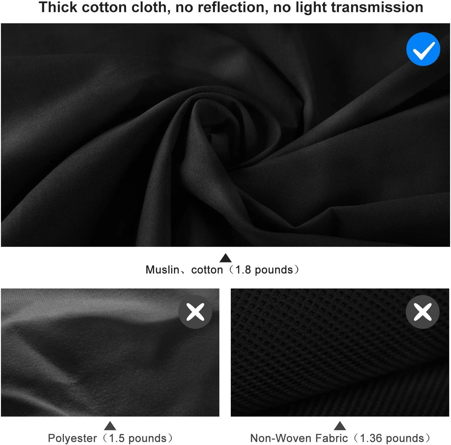 پرده پس زمینه مشکی EMART، 1.8x2.8 متر، صفحه پس زمینه عکس برای عکاسی، پرده پس زمینه مهمانی، پارچه پلی استر برای استودیو فیلمبرداری و عکاسی پرتره