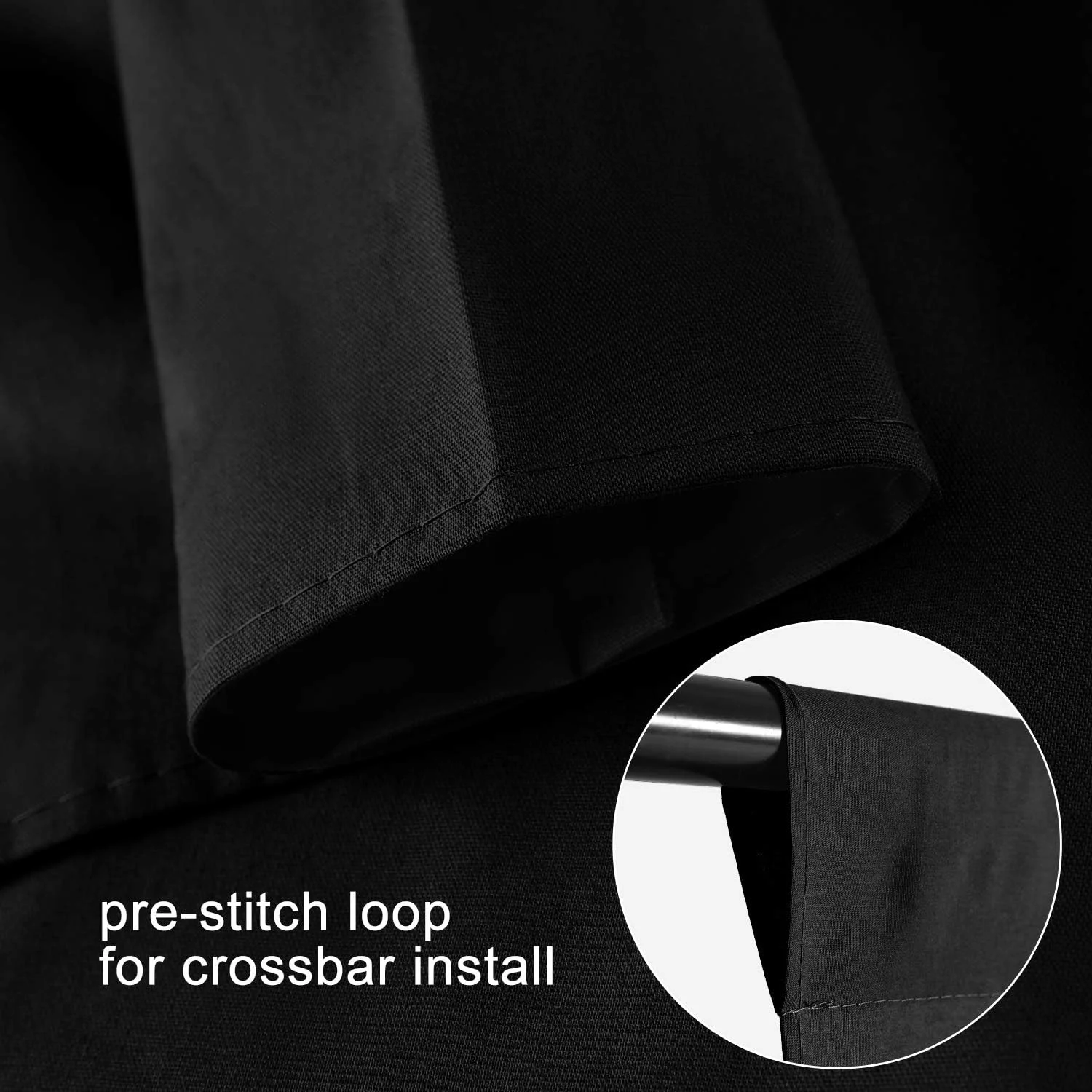 پرده پس زمینه مشکی EMART، 1.8x2.8 متر، صفحه پس زمینه عکس برای عکاسی، پرده پس زمینه مهمانی، پارچه پلی استر برای استودیو فیلمبرداری و عکاسی پرتره