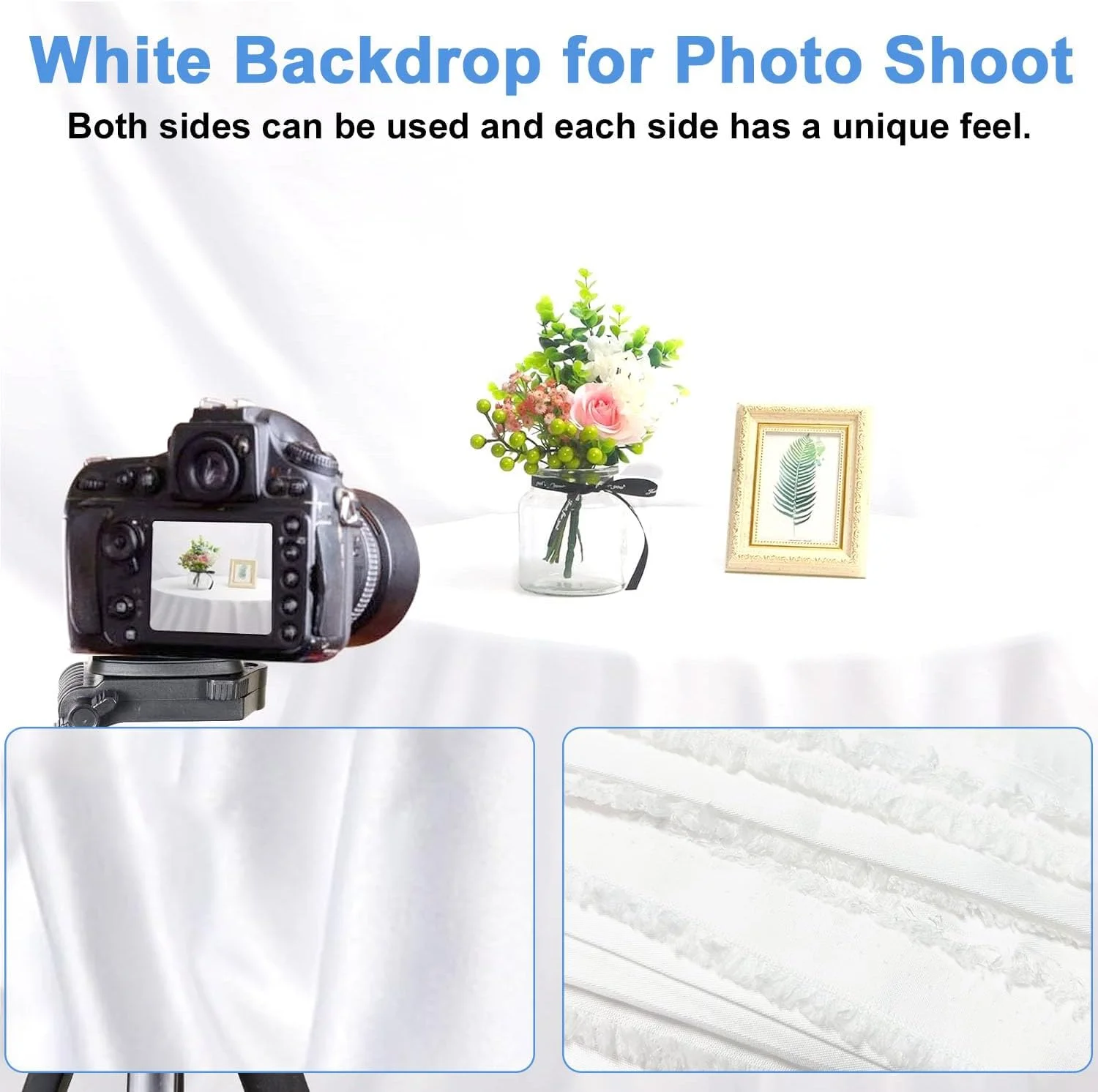 پس زمینه عکاسی گلوکلاز 3M*3M، کاغذ پس زمینه مقاوم در برابر چروک، دو طرفه، قابل شستشو، صفحه پس زمینه برای استودیو عکاسی و فیلمبرداری، پخش زنده و زوم (سفید) پس زمینه عکاسی گلوکلاز 3M*3M، کاغذ پس زمینه مقاوم در برابر چروک، دو طرفه، قابل شستشو، صفحه پس زمینه برای استودیو عکاسی و فیلمبرداری، پخش زنده و زوم (سفید)