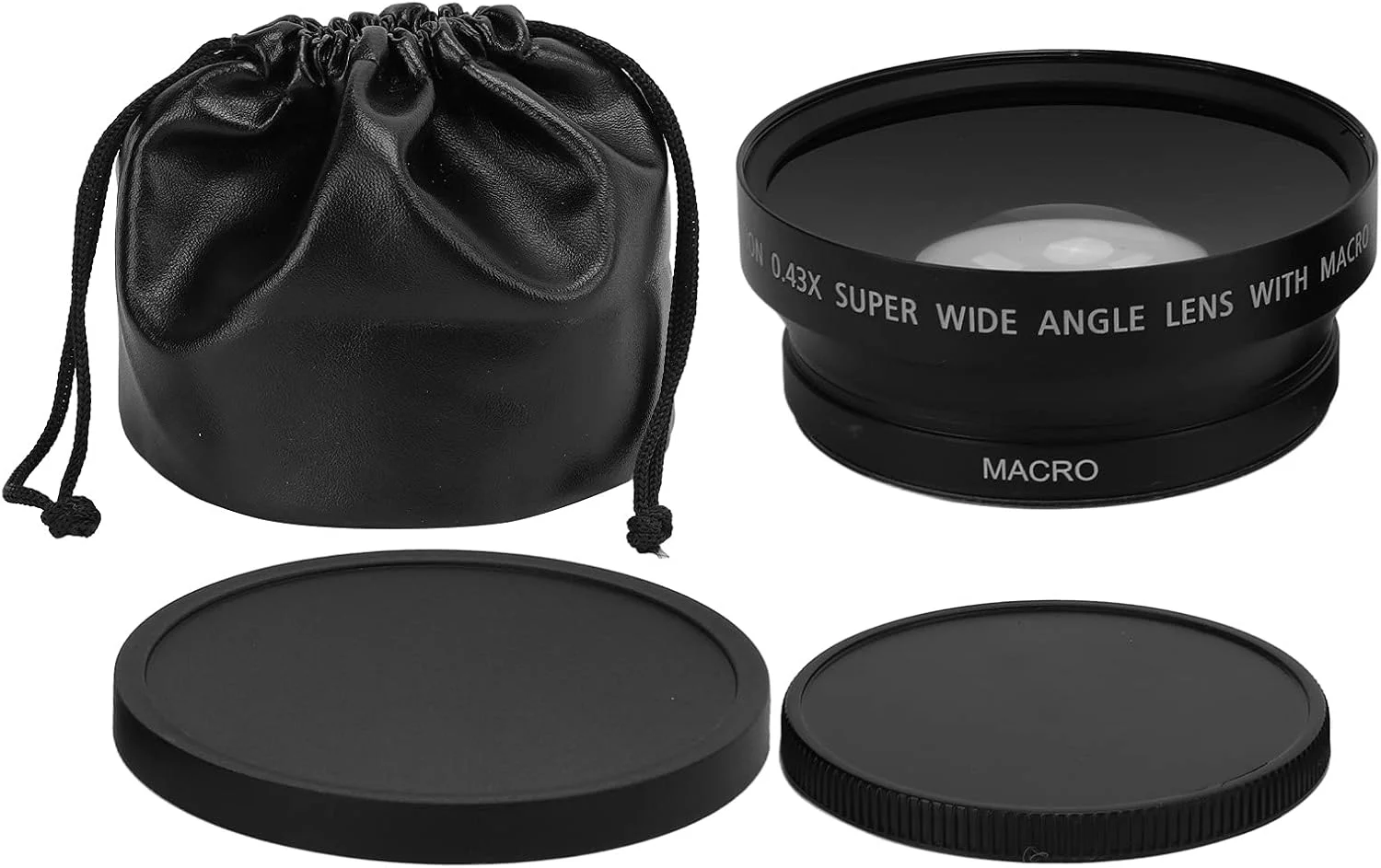 لنز زاویه باز ماکرو 72 میلی‌متری 0.43X به همراه کیف نگهداری و ابزار