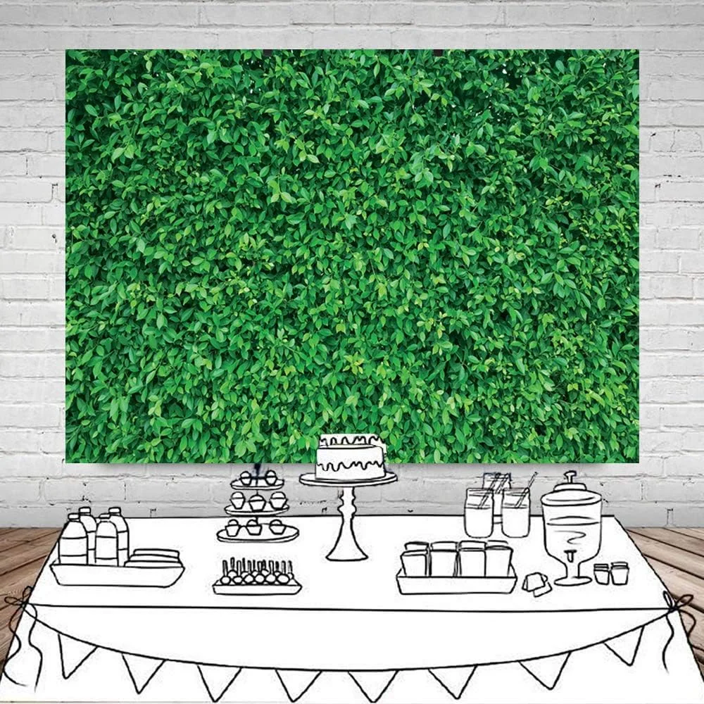 پس زمینه عکاسی برگ های سبز فانیتو، 1.5 در 2.1 متر، پس زمینه طبیعت میکروفیبر، پس زمینه تولد برای جشن تولد، پس زمینه بدون درز غرفه عکس