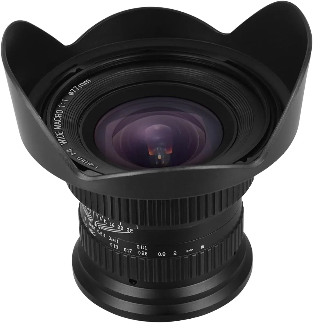 لنز ماکرو 15mm f4.0 با زاویه دید باز 120 درجه برای فول فریم/APS-C سازگار با D7100/D7200/D90/D600/D3000/D5000/D40/D50/D300/D200