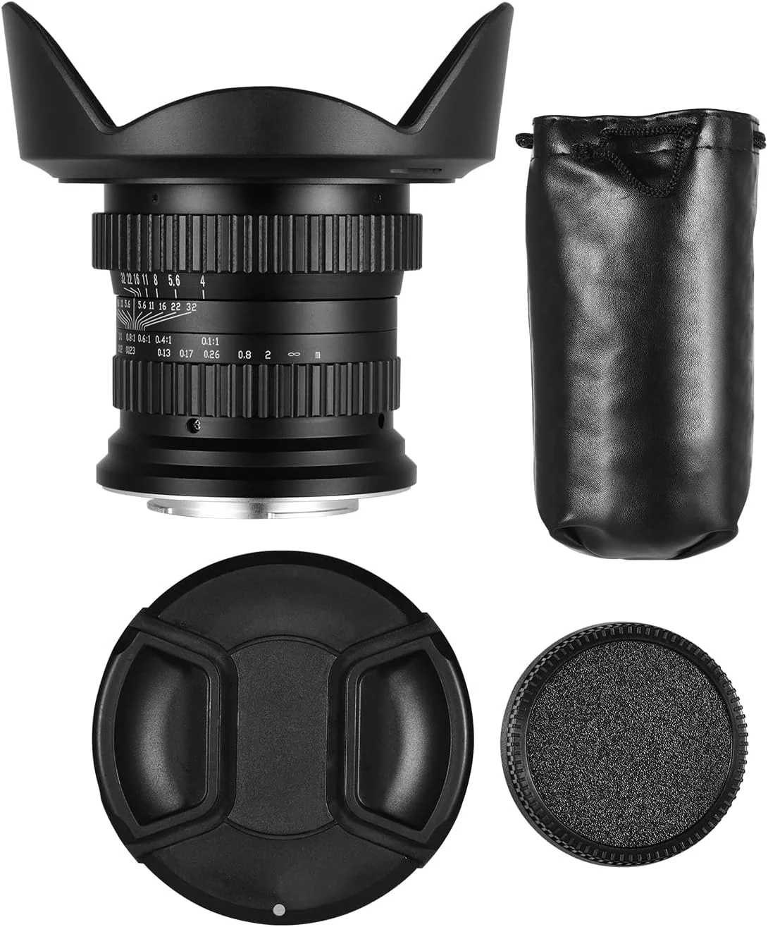 لنز ماکرو 15mm f4.0 با زاویه دید باز 120 درجه برای فول فریم/APS-C سازگار با D7100/D7200/D90/D600/D3000/D5000/D40/D50/D300/D200